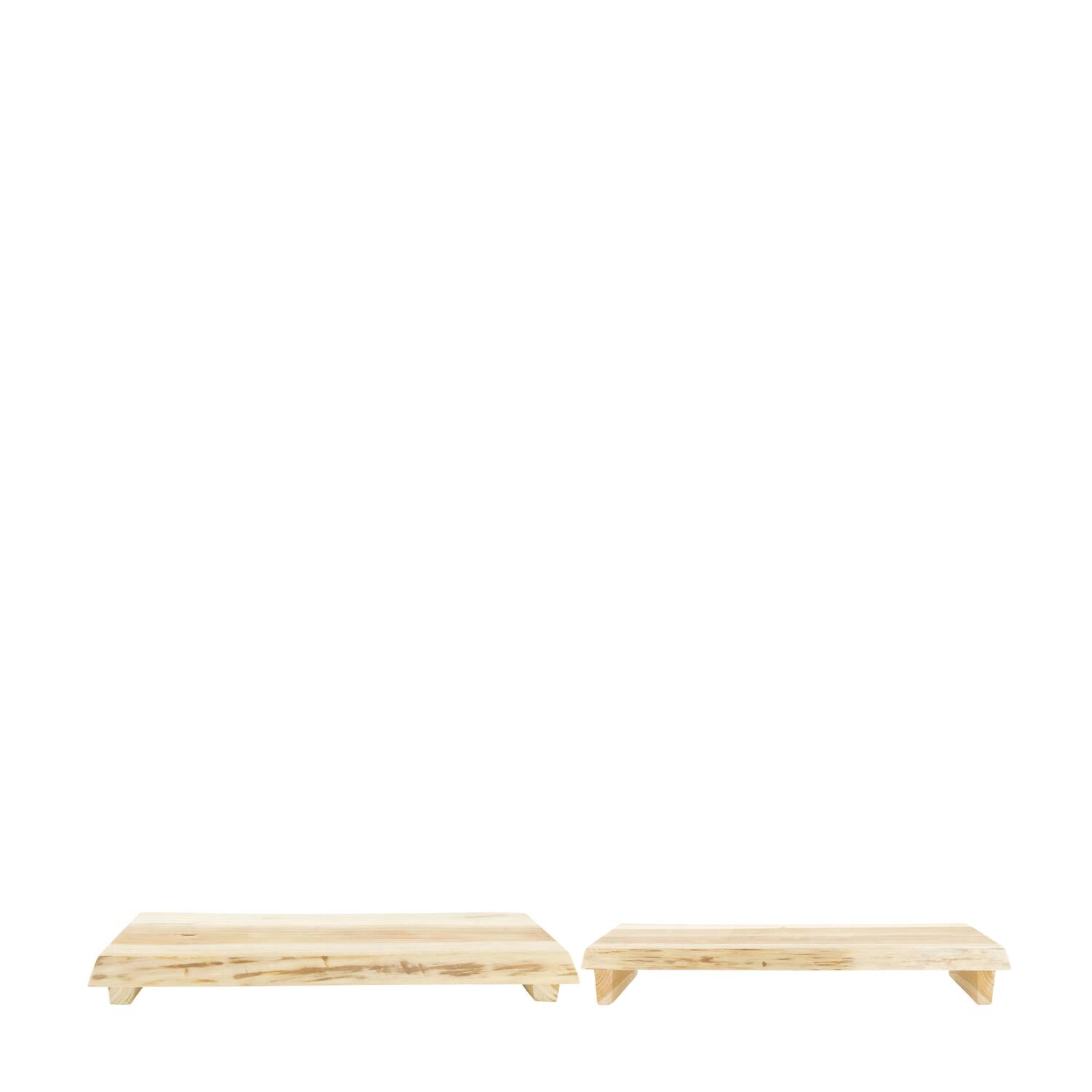 Tray teak wood on stand 58x18x9cm S2 FSC 100% - Natural