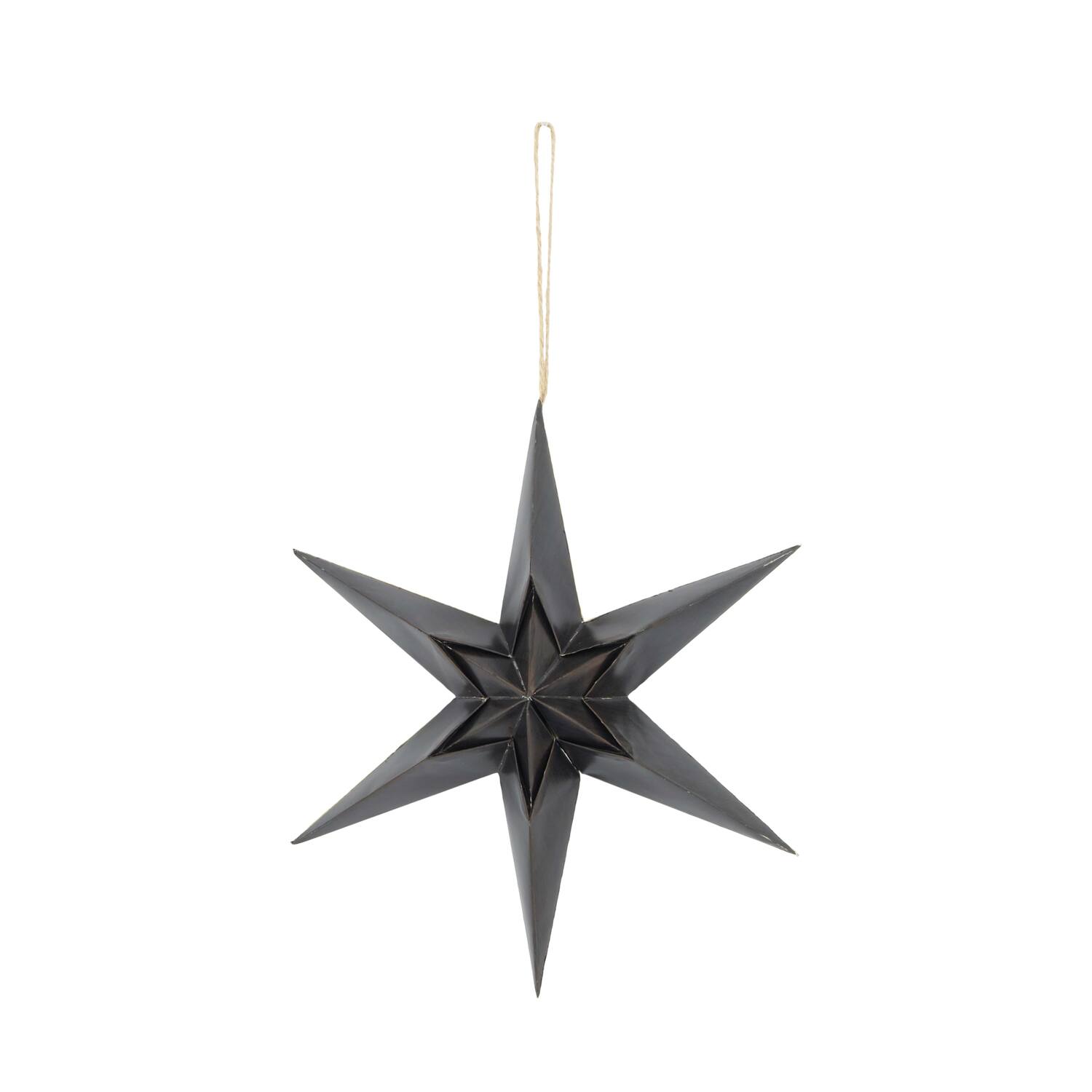 Hanger star wood print paper 30x9x30cm FSC mix 100%