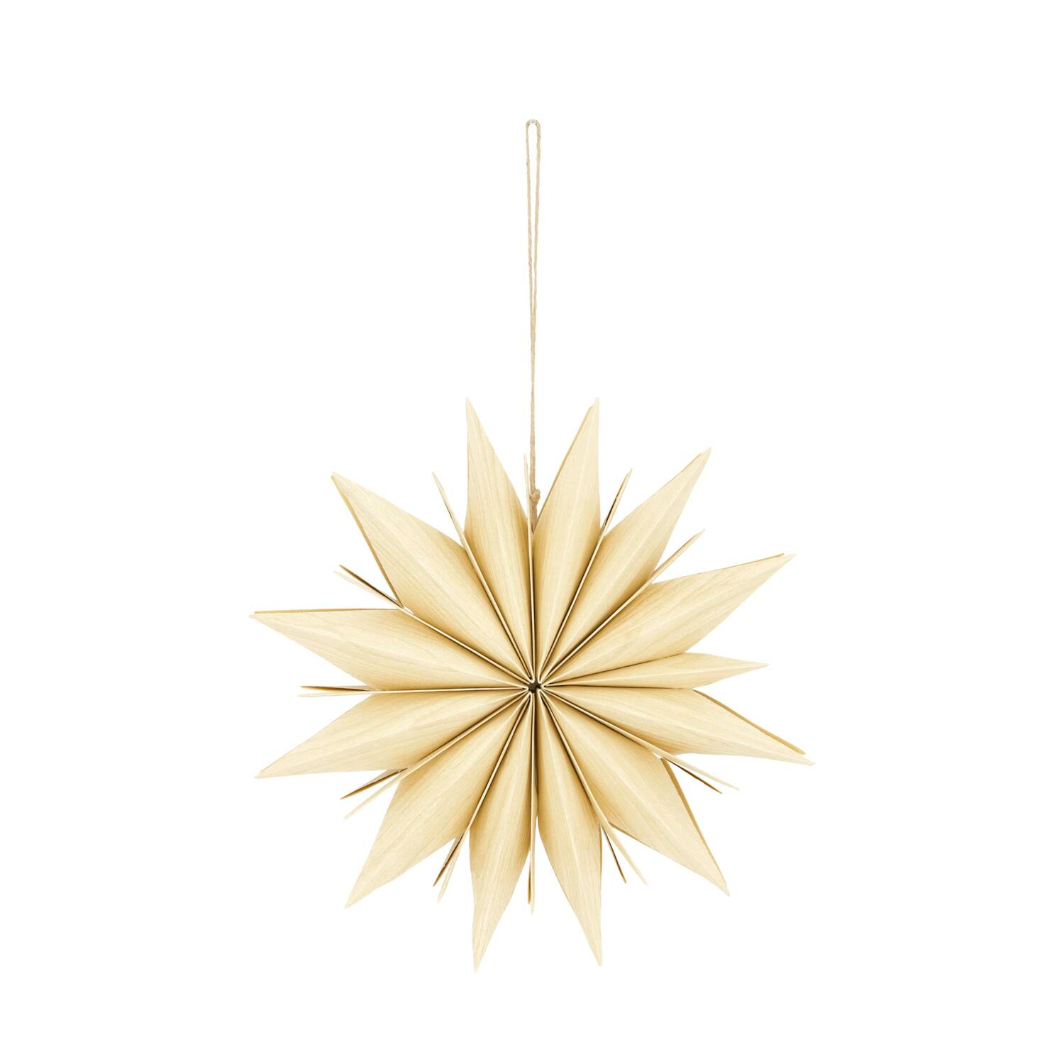 Hanger star wood print paper 30x7x30cm FSC mix 100% - White