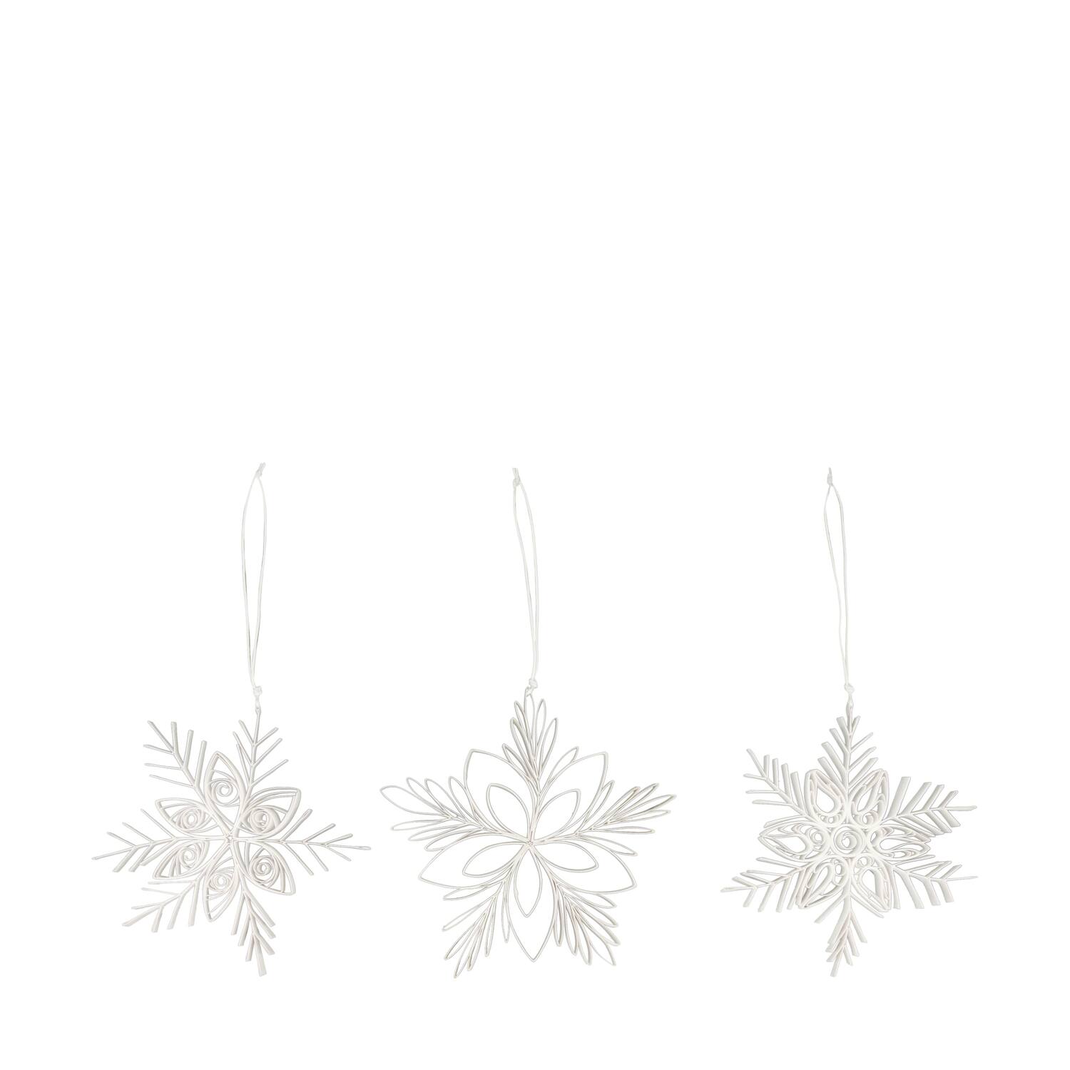 Hanger snowflake paper 13x1x13cm  FSC mix 100% - White