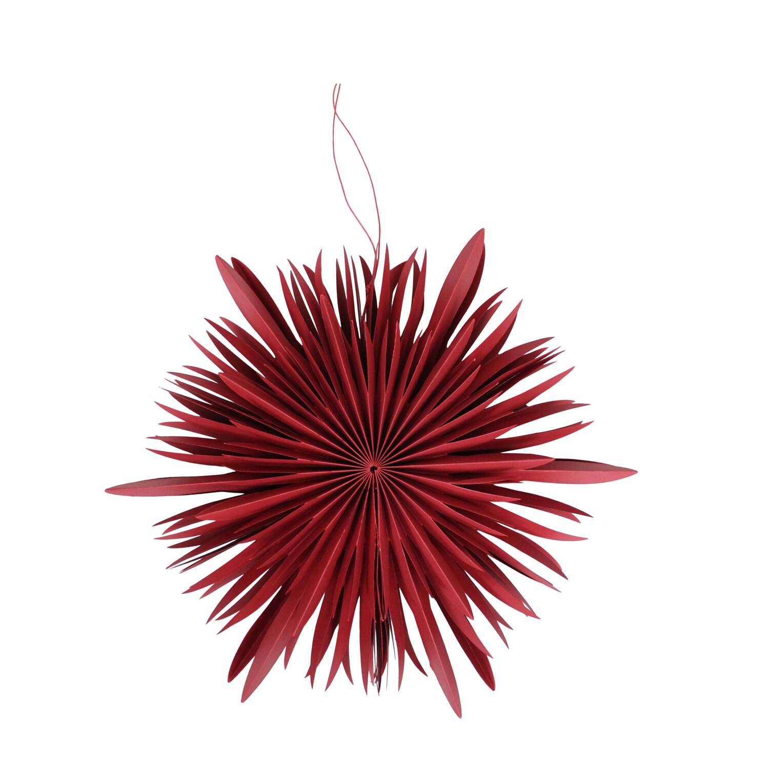 Hanger snowflake paper 30x6.5x30cm FSC mix 100% - Red