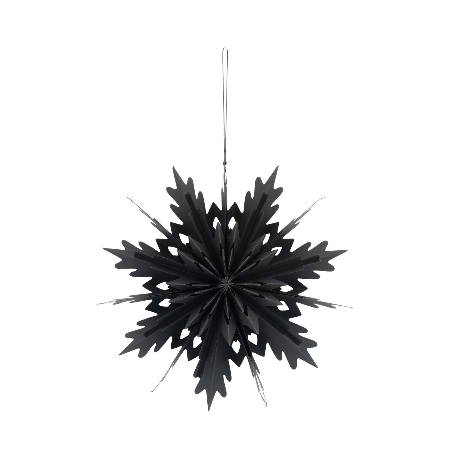 Hanger snowflake paper 30x7x30cm FSC Mix 100% - Black