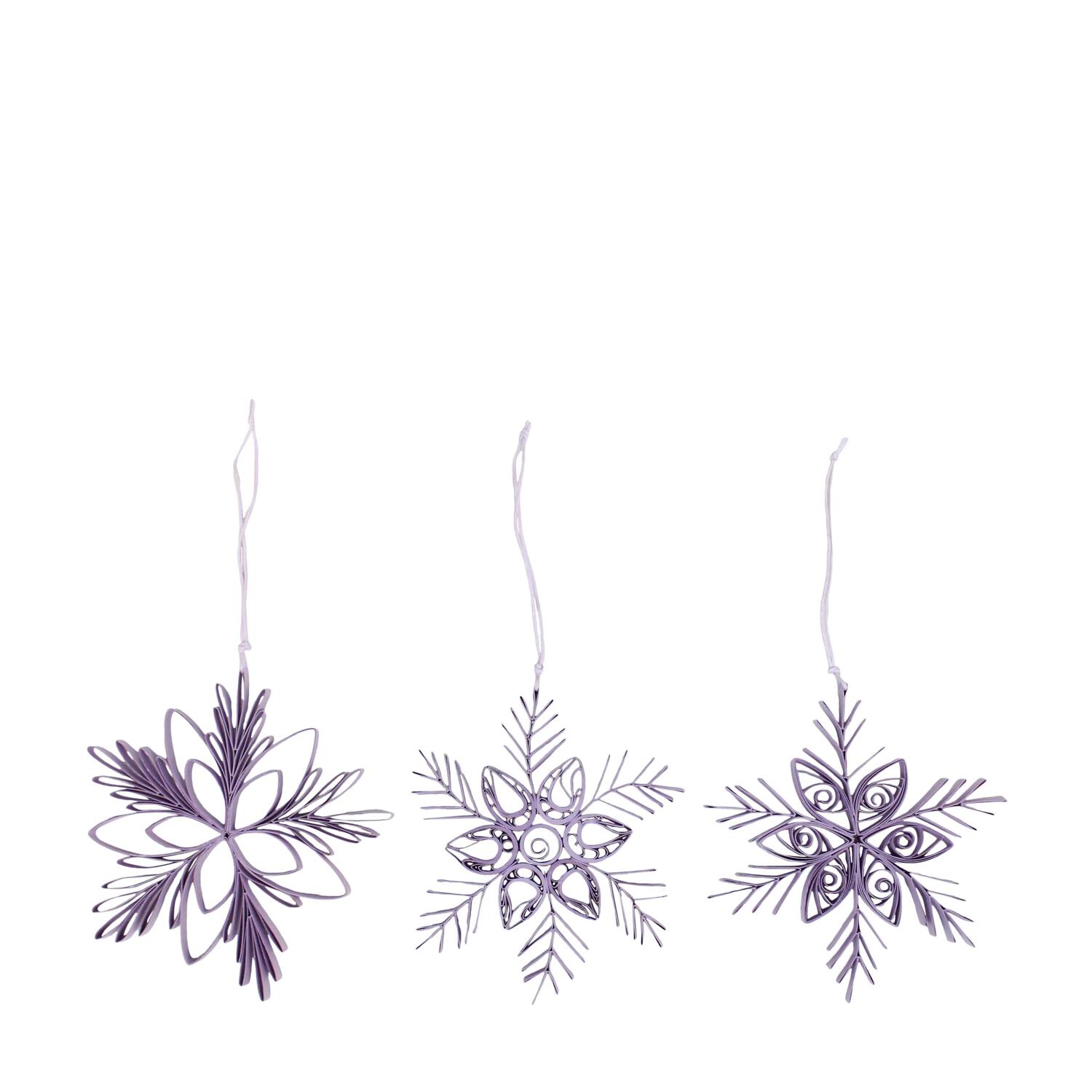 Hanger snowflake paper 13x1x13cm  FSC mix 100% - Purple