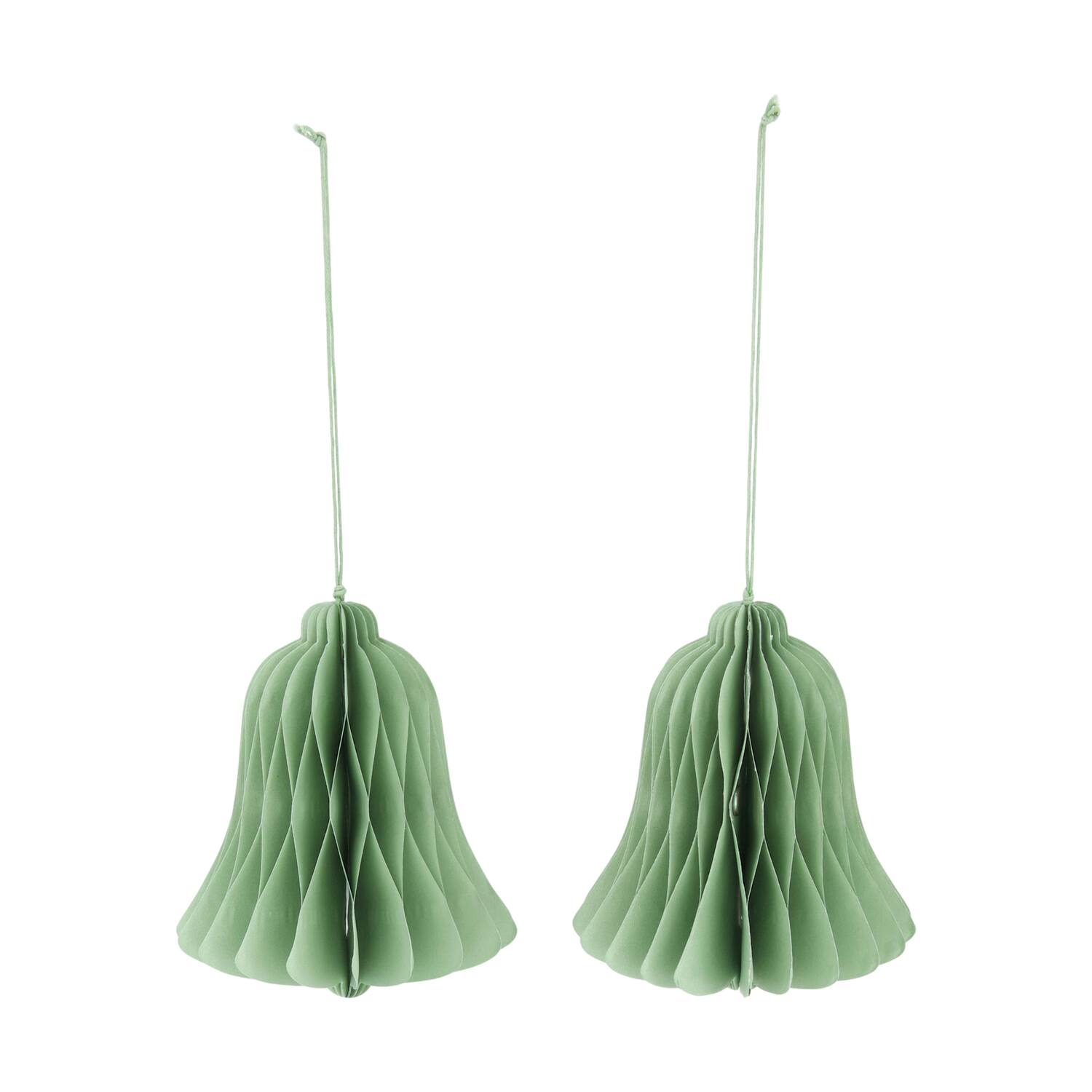 Hanger bell  star paper 12x12x12cm  FSC mix 100% - Green
