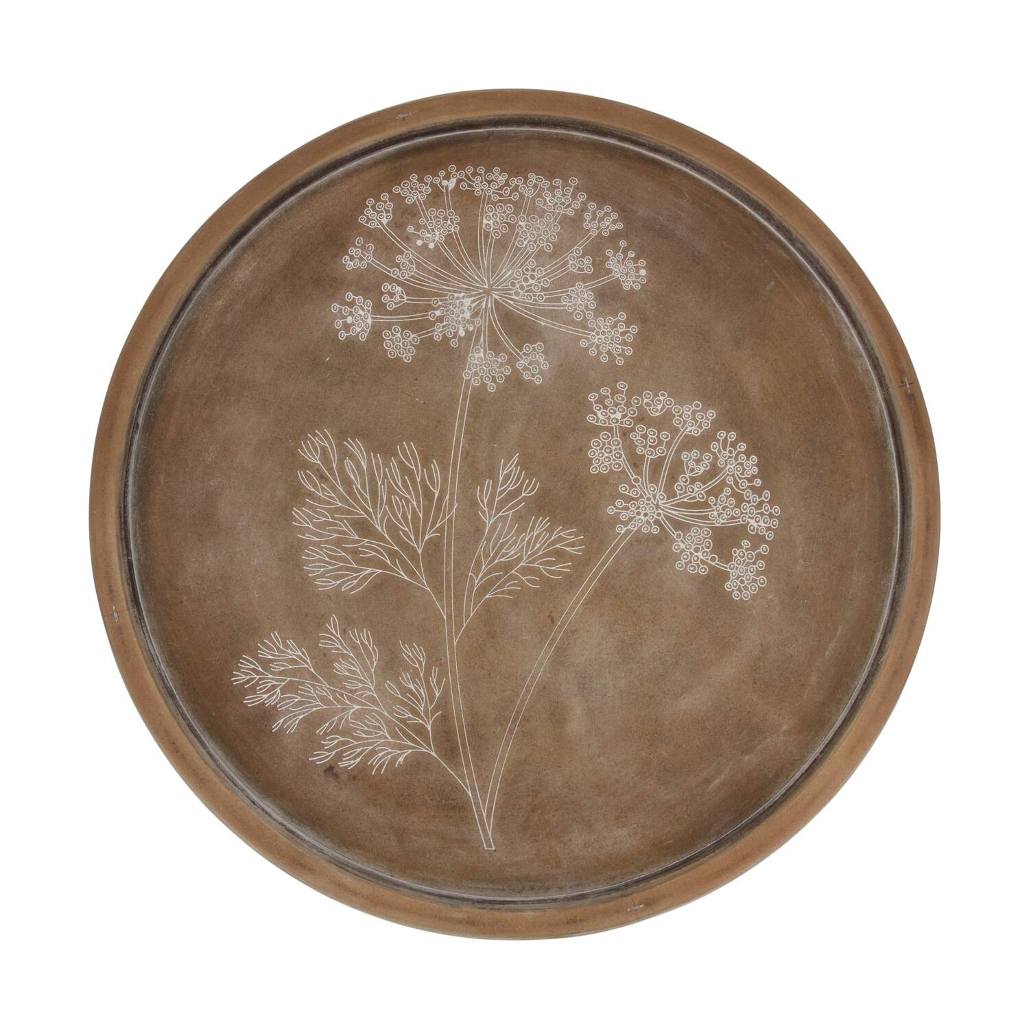 Tray round mdf 58x58x2.5cm FSC 100% - Brown