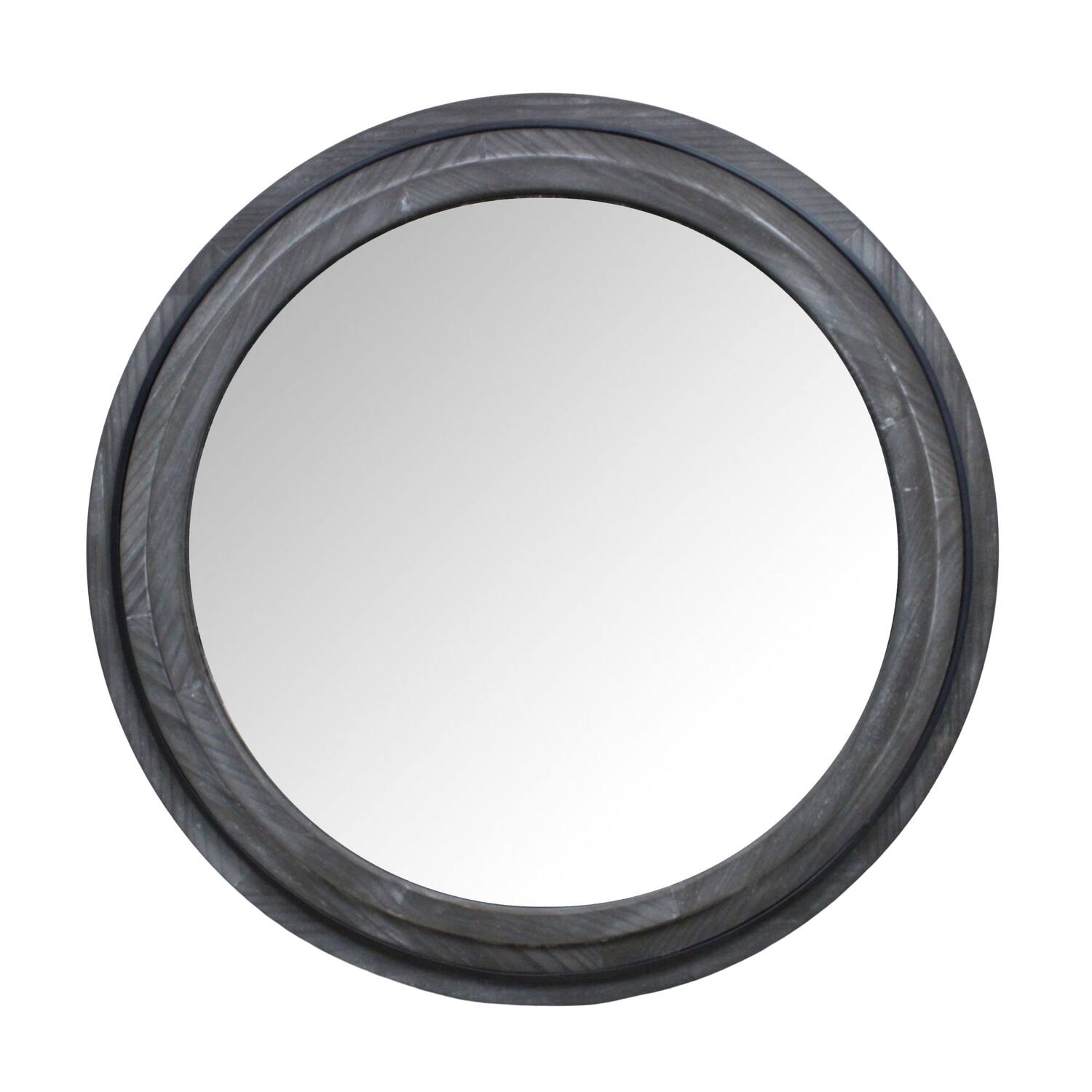 Mirror round fir wood 78x4x78cm FSC 100%