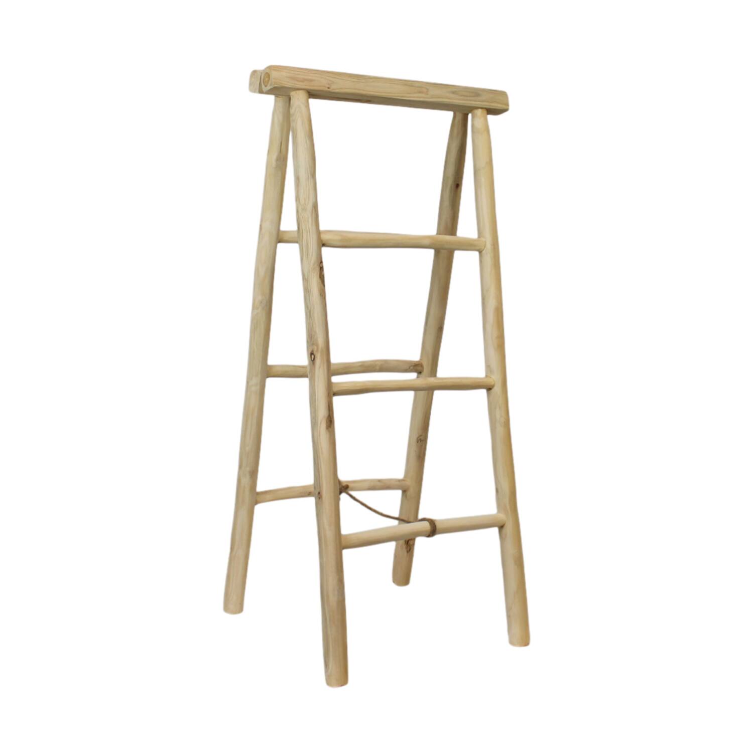Ladder double teak wood 50x45x100cm FSC Recycled 100%