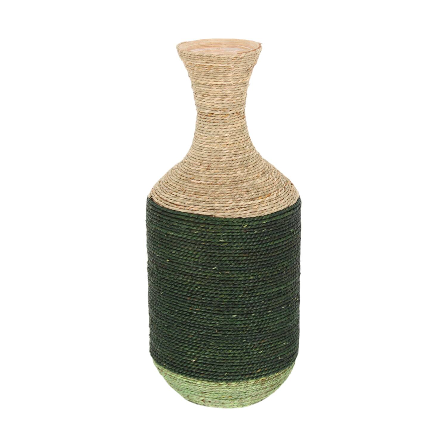 Vase seagrass / bamboo 23x23x55cm FSC 100%
