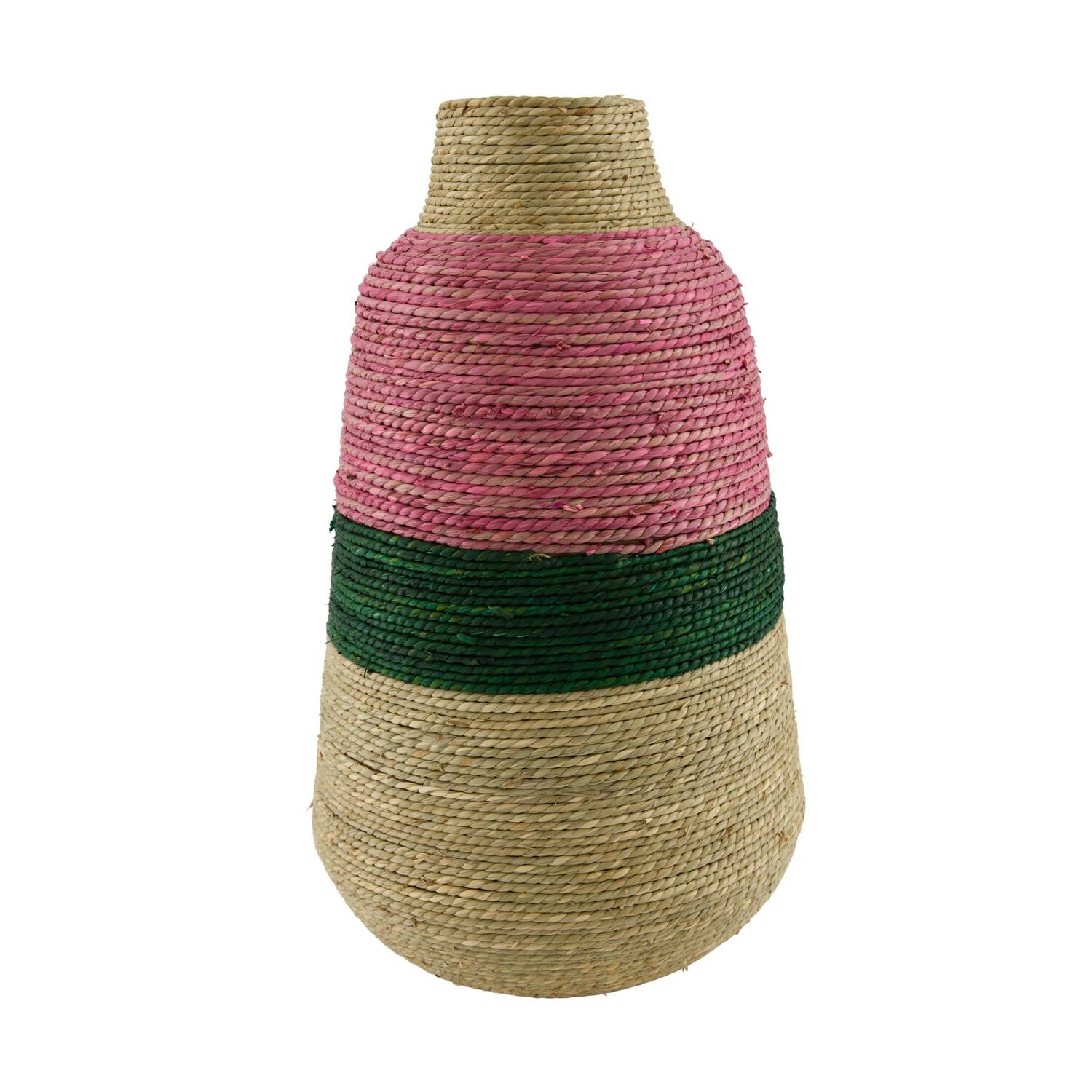 Vase seagrass / bamboo 25x25x42cm FSC 100%