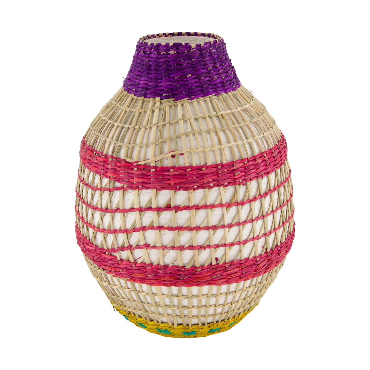 Vase seagrass  bamboo 25x25x33.5cm FSC 100% - Multi