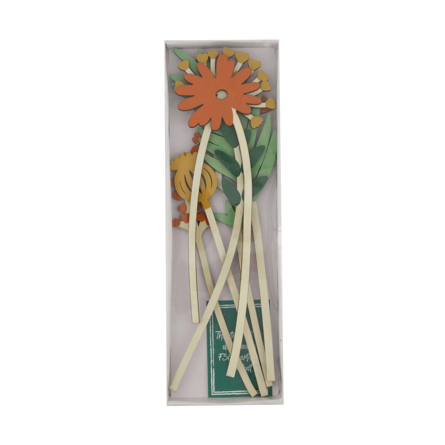 Stick flowers ply wood 11x2x33.8cm FSC 100%