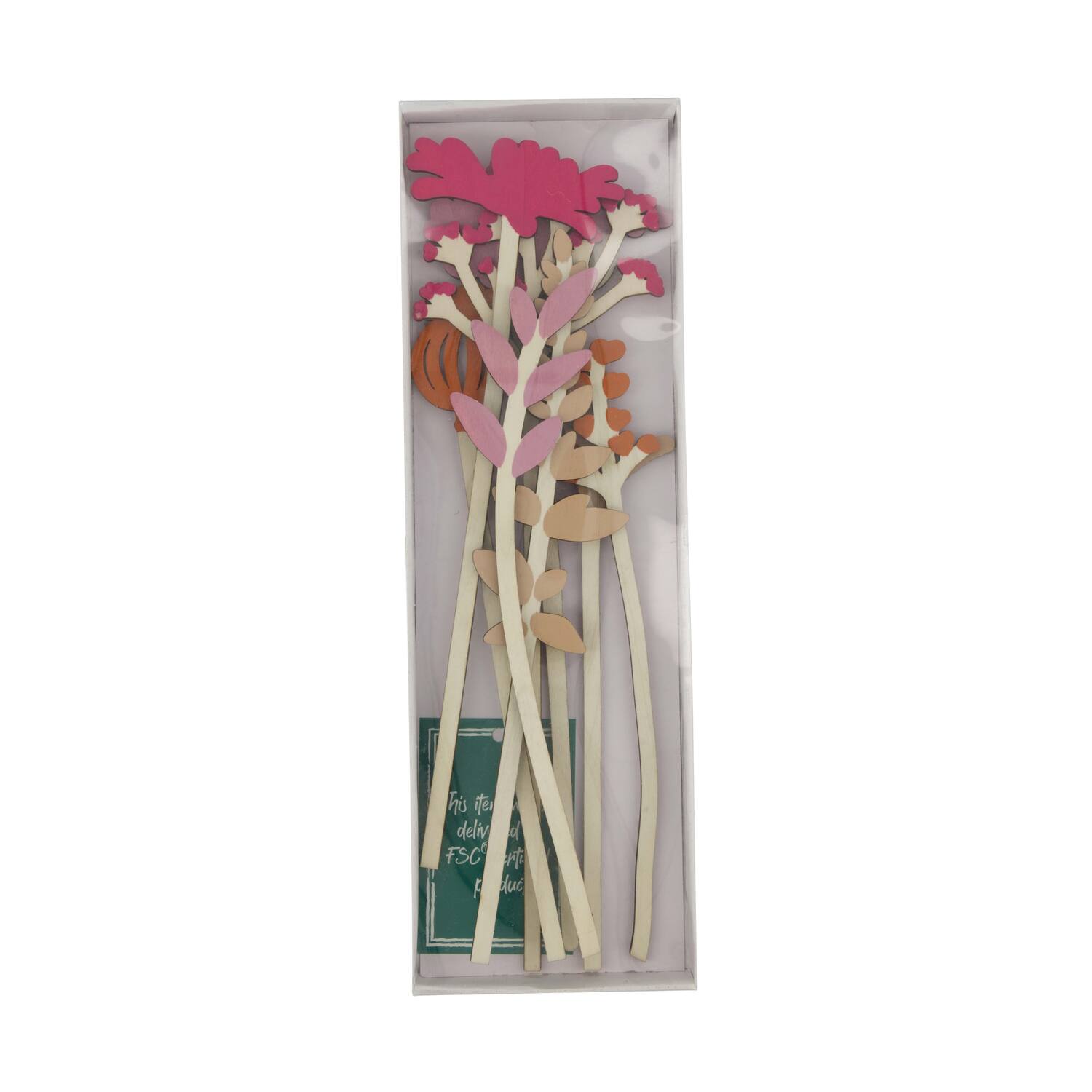 Stick flowers ply wood 11x2x33.8cm FSC 100%