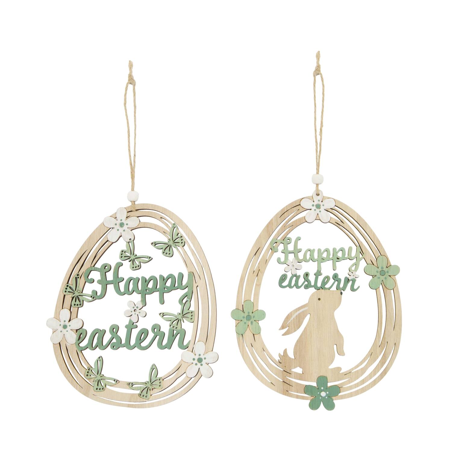 Hanger Happy easter ply wood 15x0.5x19cm A/2 FSC 100%