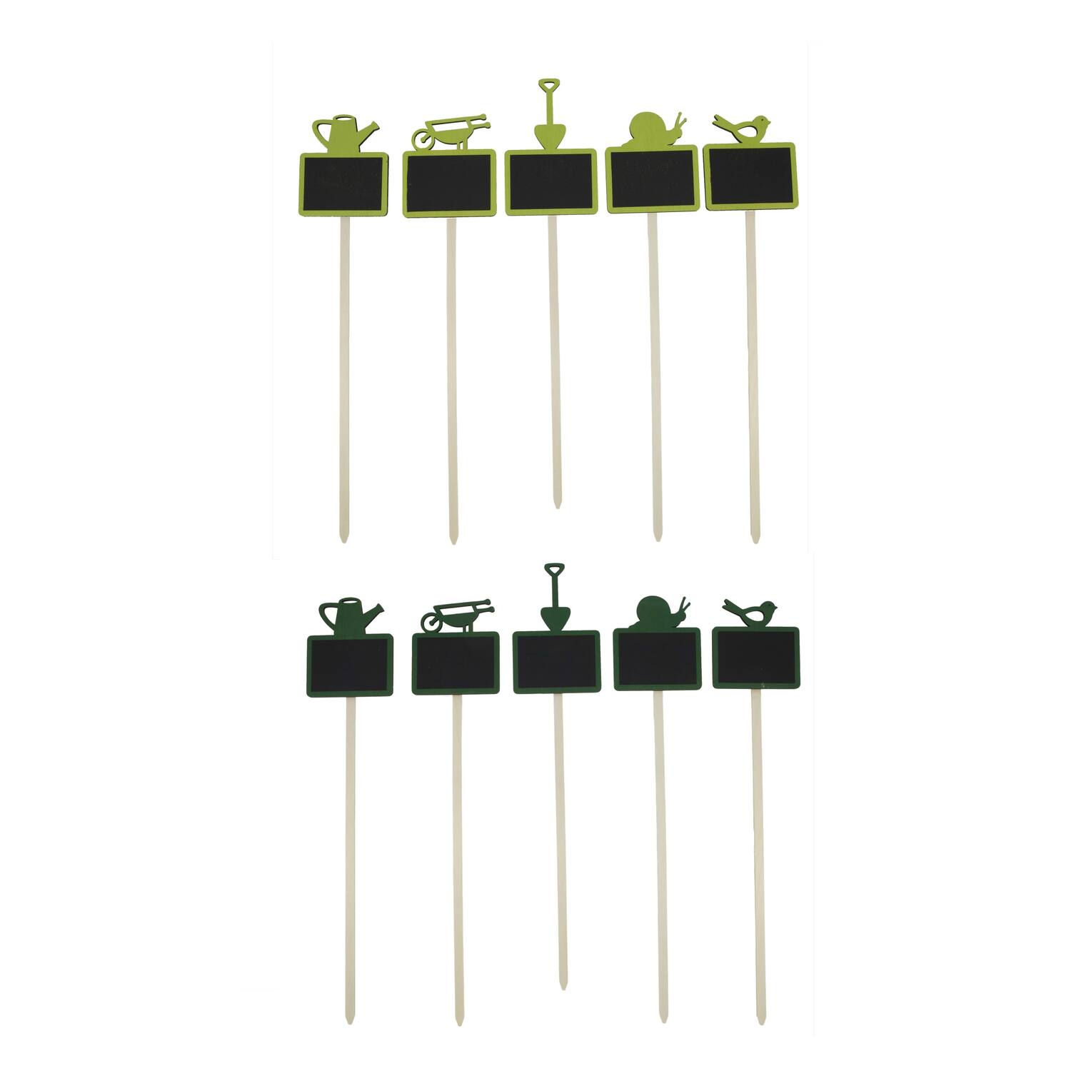 Blackboard figurine ply wood on stick 10x1x48cm 5pc  FSC 100% - Green