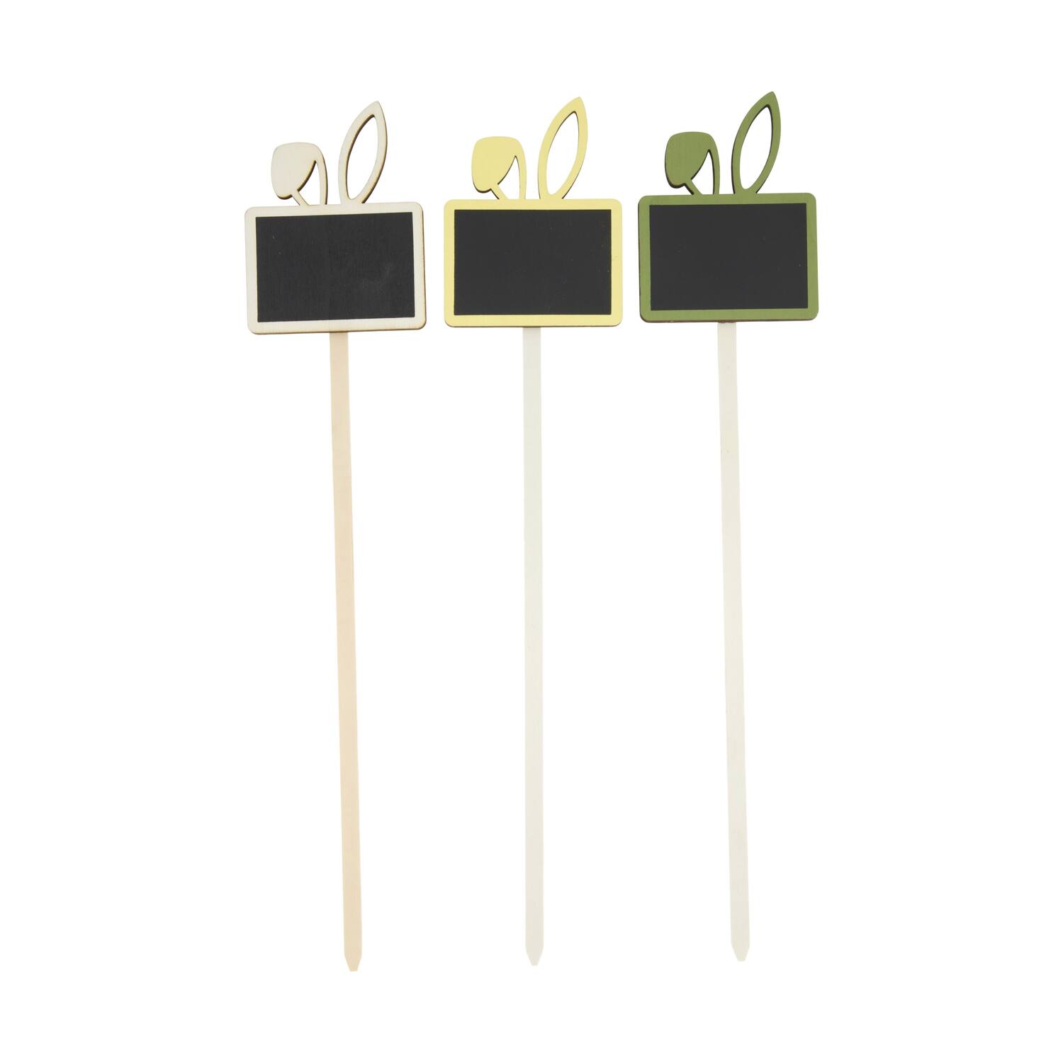 Blackboard figurine ply wood on stick 10x1x48cm 3pc FSC 100%