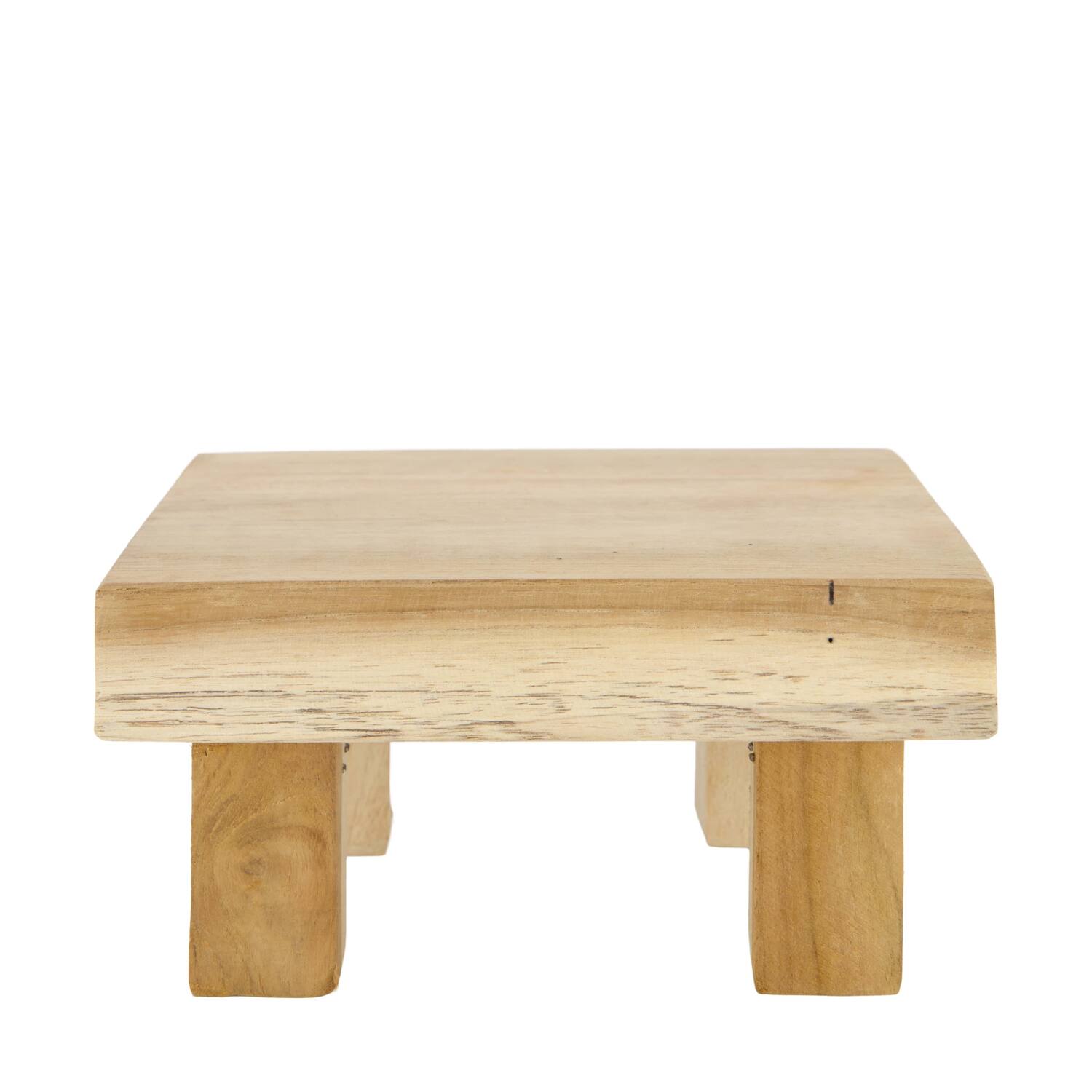 Tray square teak wood on feet 18x18x9cm FSC 100%