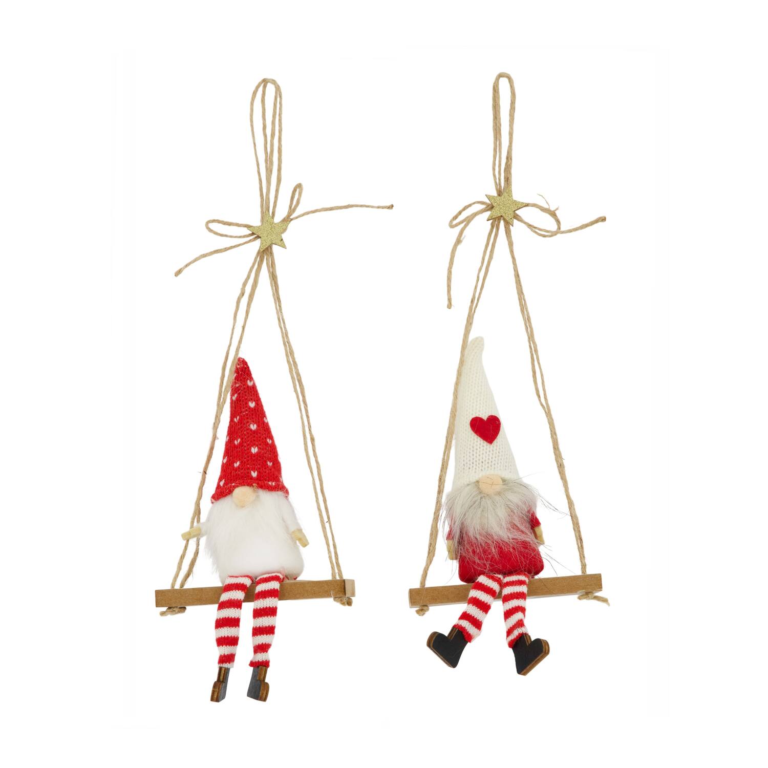 Hanger gnome on swing mdf 10x4x20cm FSC 100% - Red