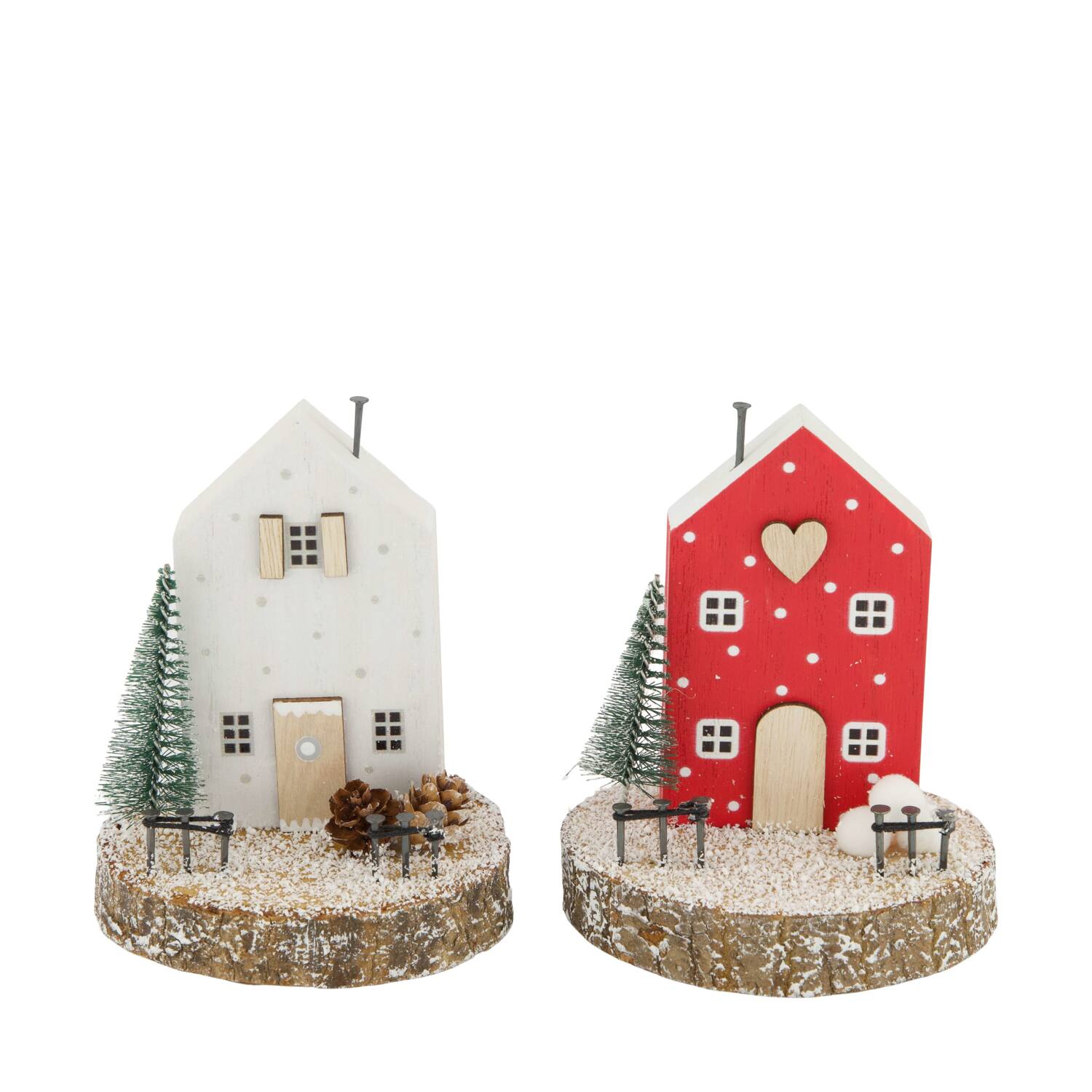Figurine house mdf 9.5x9.5x12cm FSC 100% - White