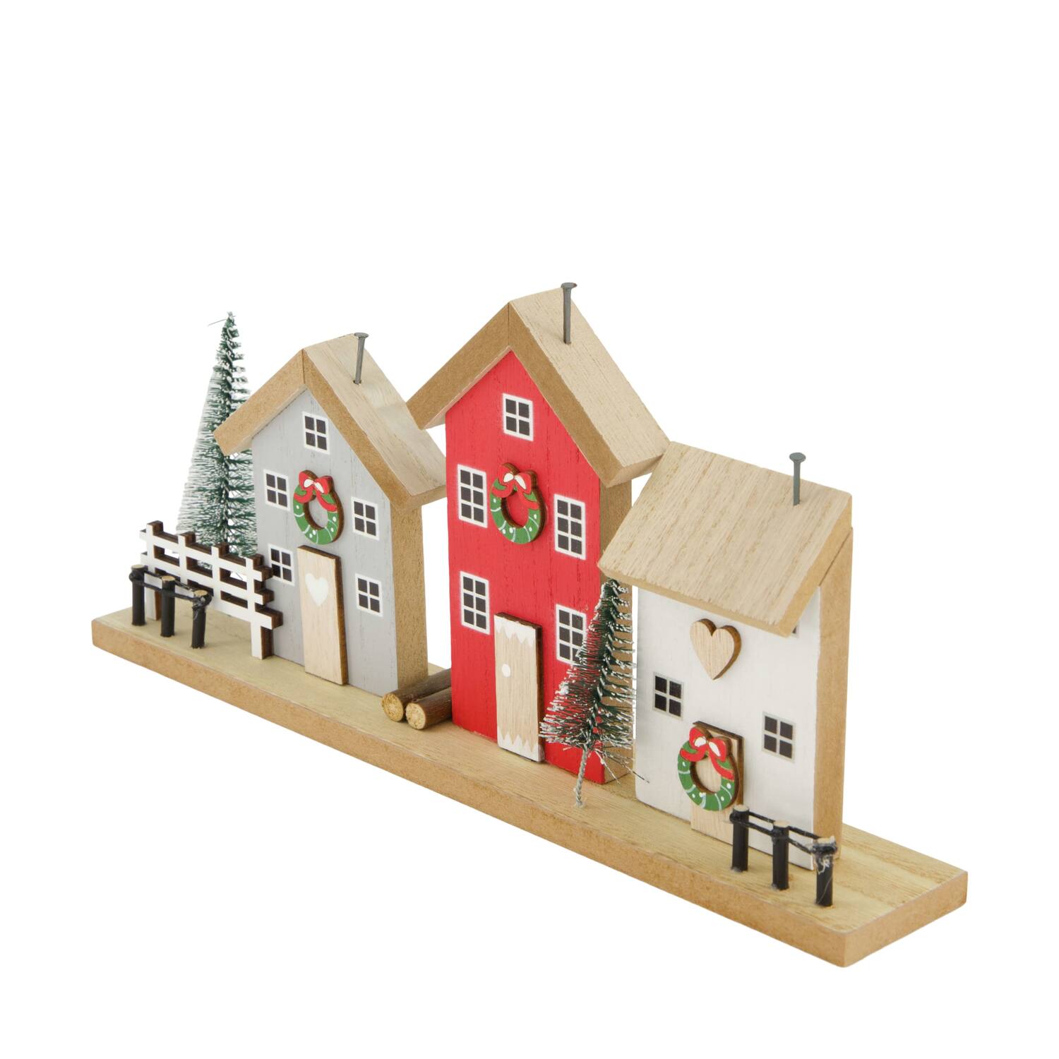 Figurine house mdf 30x5x14cm FSC 100% - Red