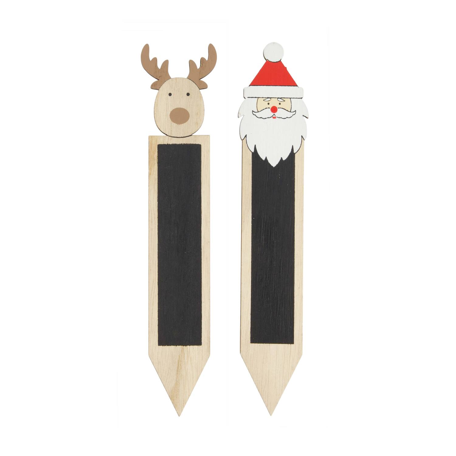 Stick reindeer santa with blackboard plywood 4x0.5x21cm 5pc A/2 FSC 100%