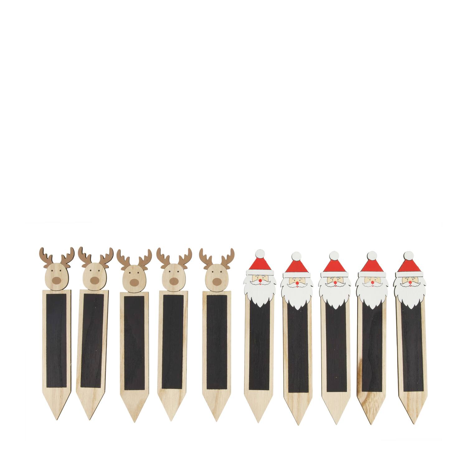 Stick reindeer santa with blackboard plywood 4x0.5x21cm 5pc A/2 FSC 100%