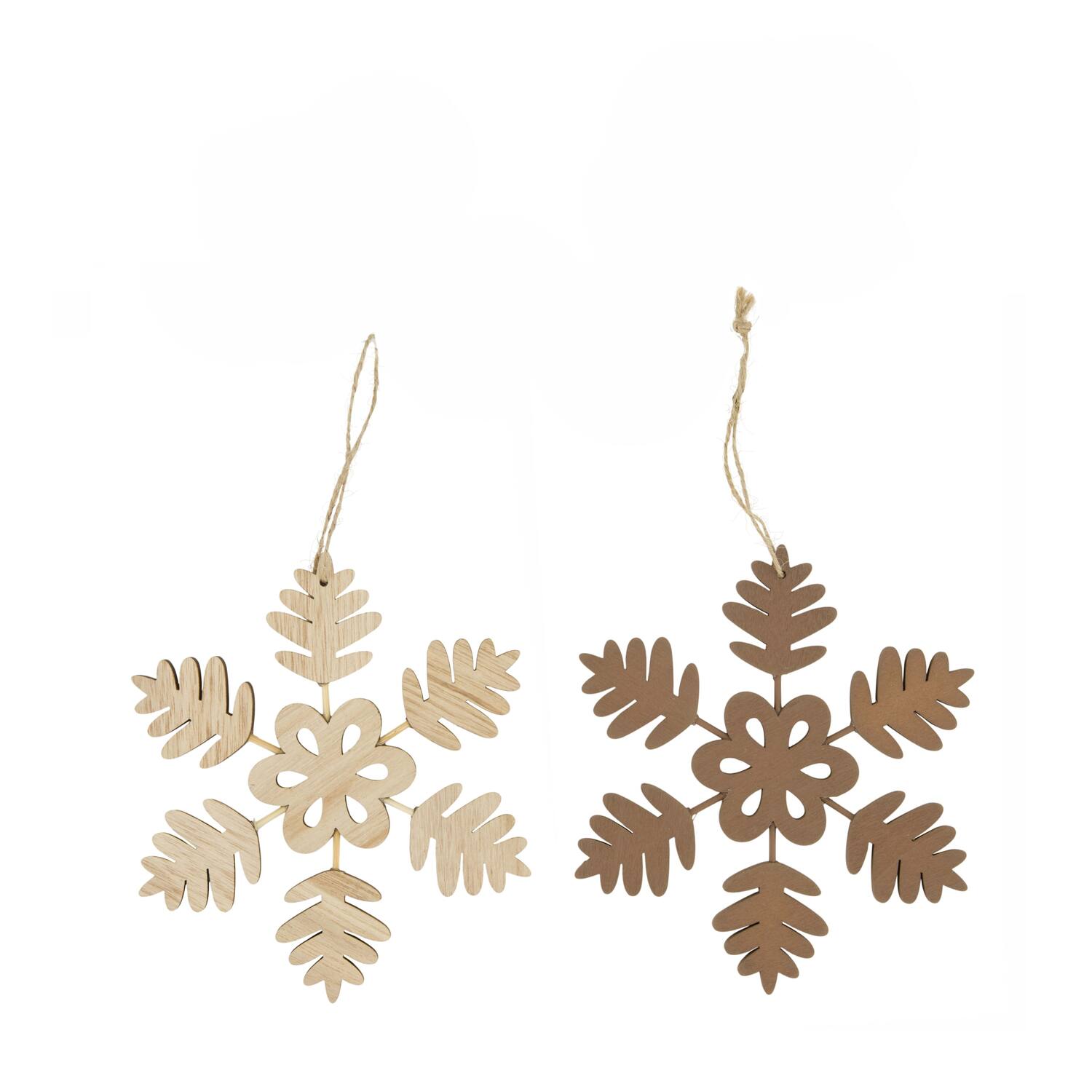 Hanger snowflake plywood 12.7x0.5x15cm C/2 FSC 100%