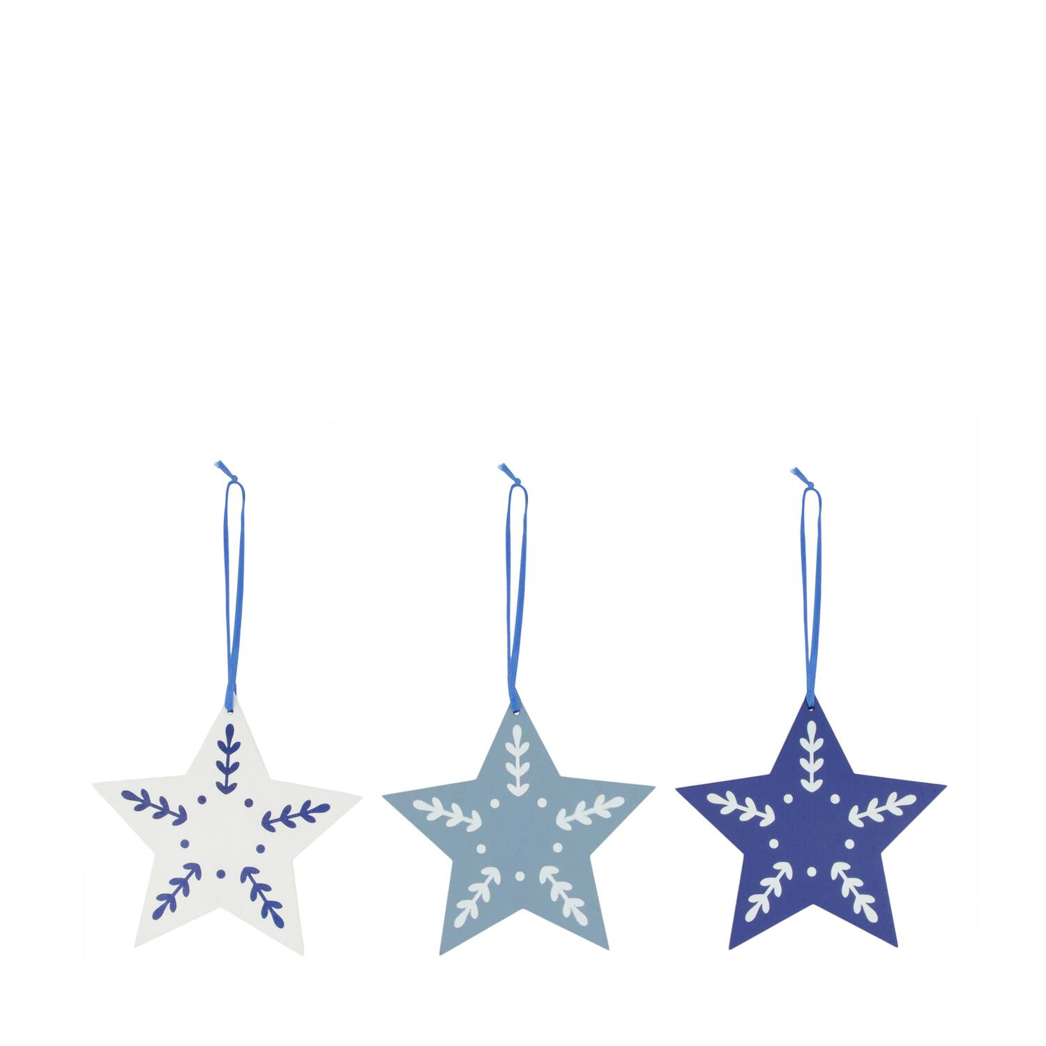 Hanger star plywood 12x0.4x11.3cm 3pc C/3 FSC 100%
