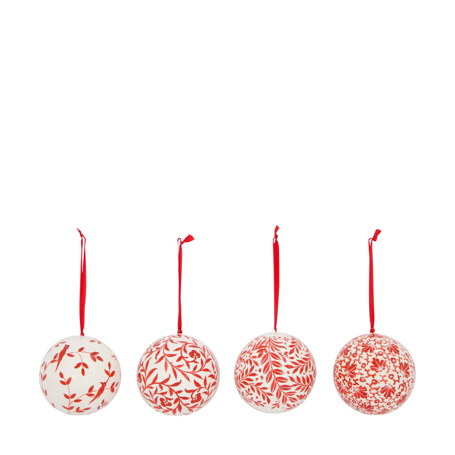 Bauble paper mache with hanger 10x10x10cm A/4 FSC Recycled 100%