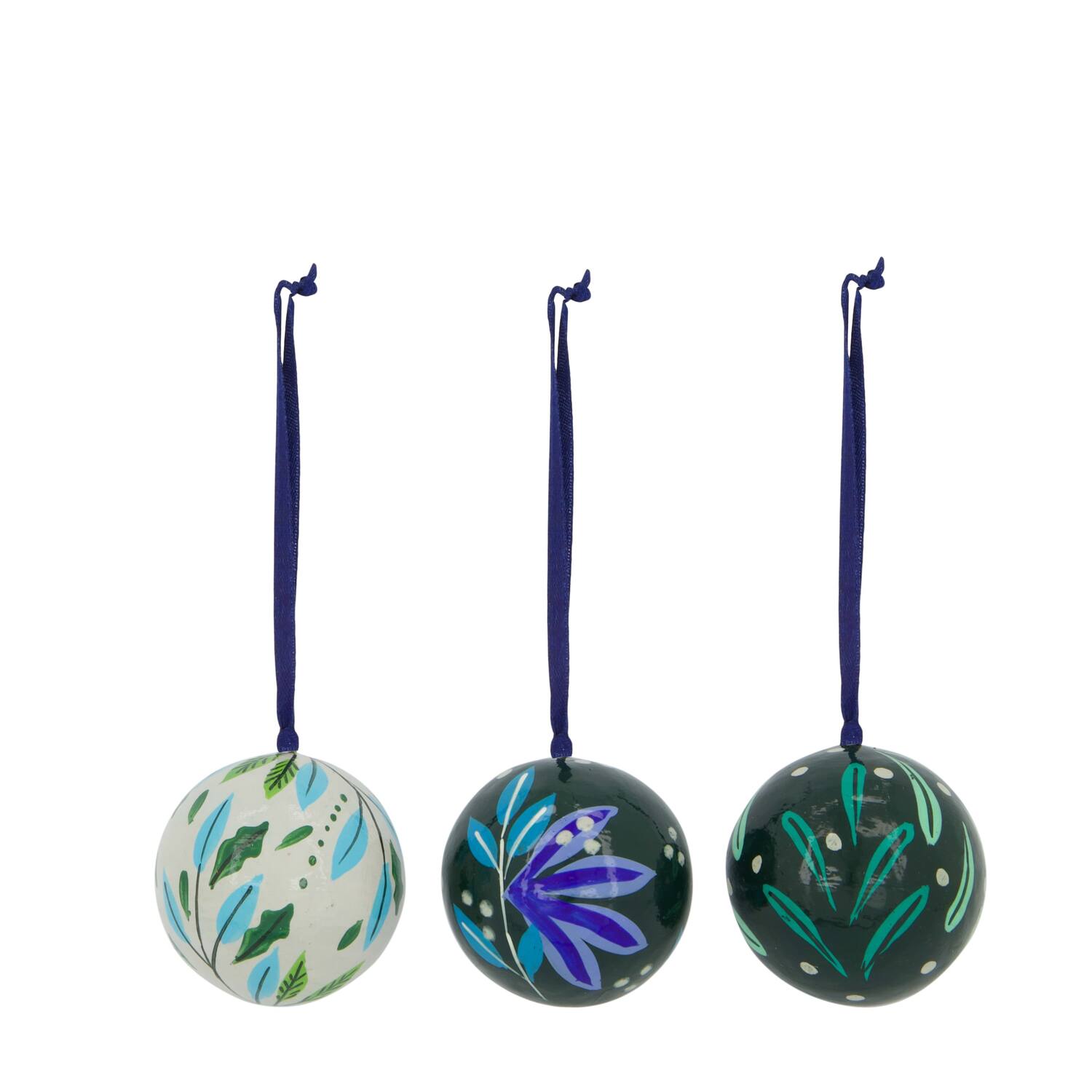 Bauble paper mache with hanger 7x7x7cm A/3 FSC Recycled 100%