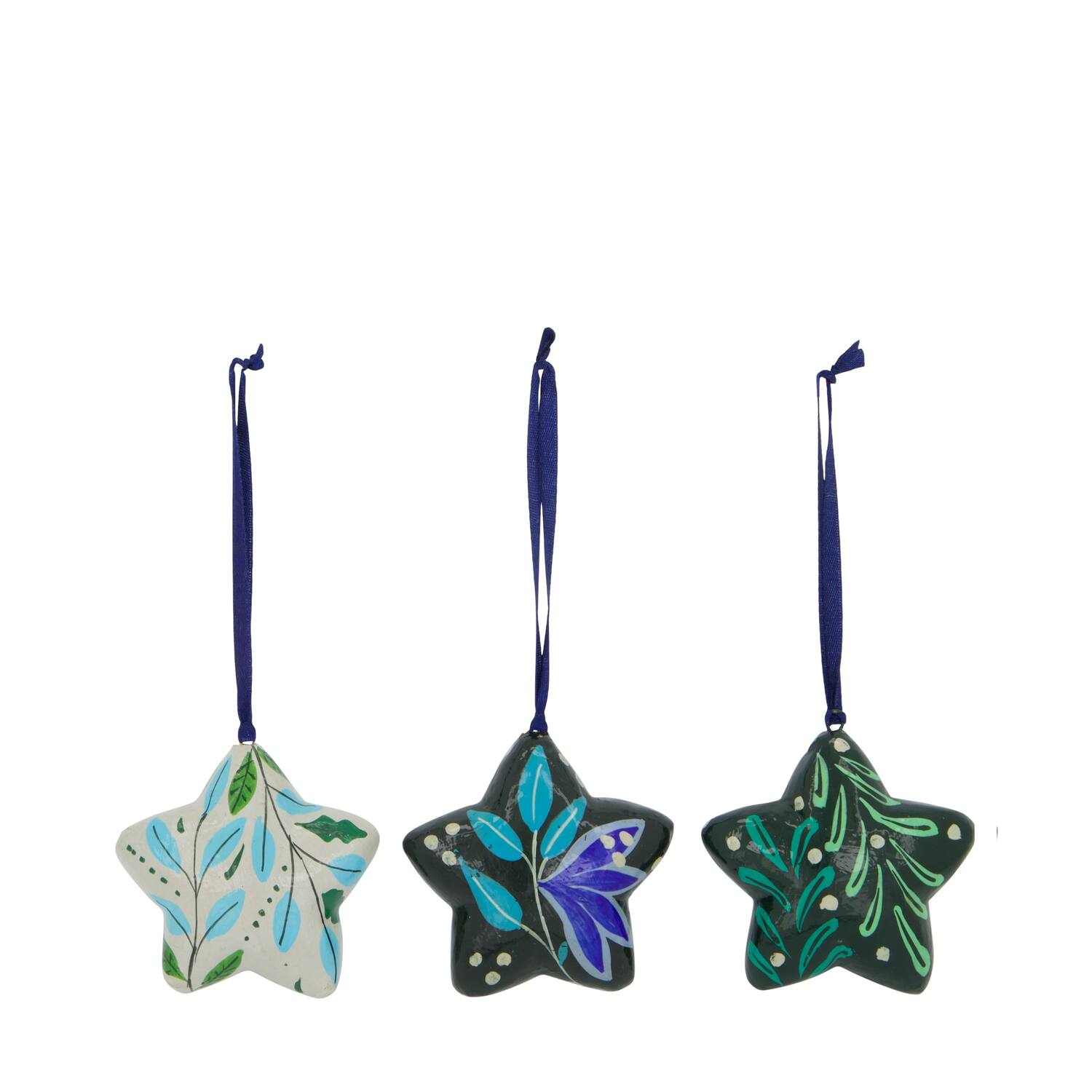 Hanger star paper mache 8x3x8cm A/3 FSC Recycled 100%
