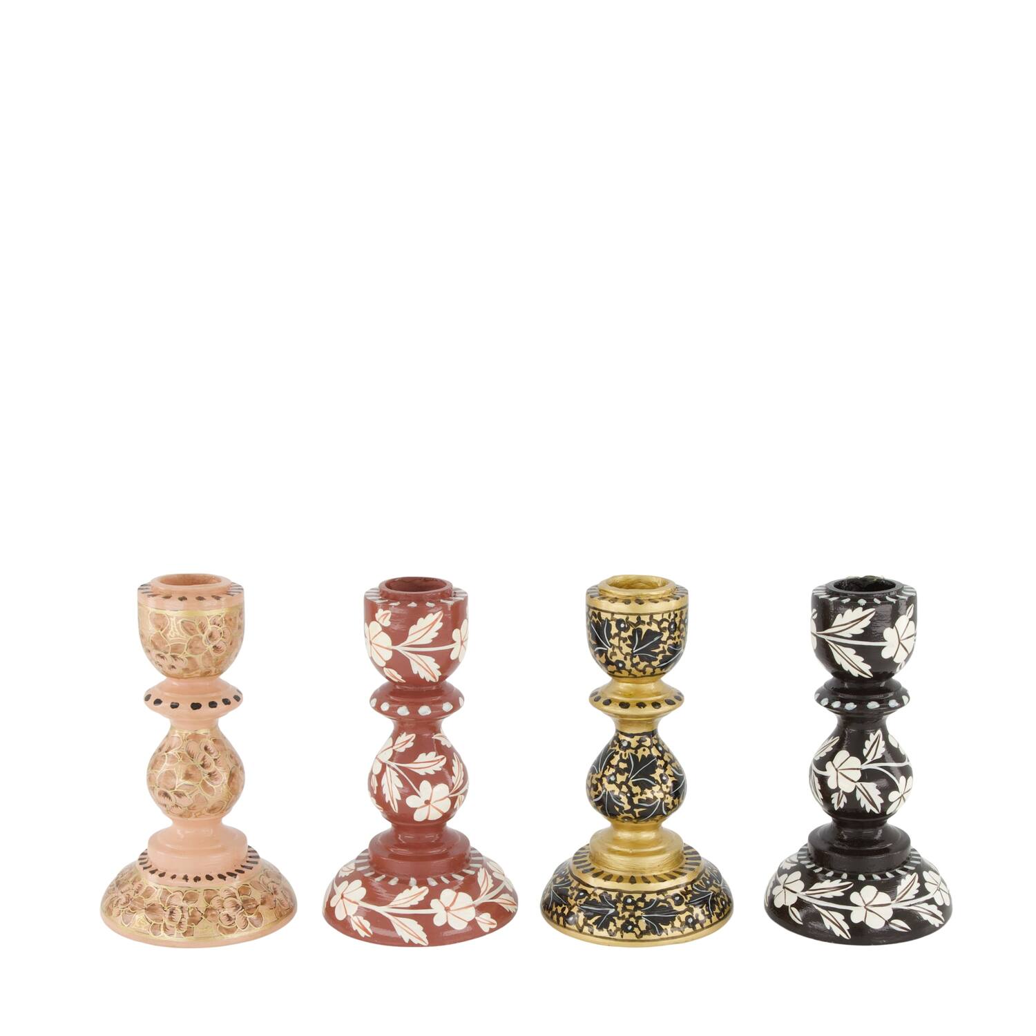 Dinnercandle holder paper mache with metal cup 9.5x9.5x16cm A/4 FSC Recycled 100%