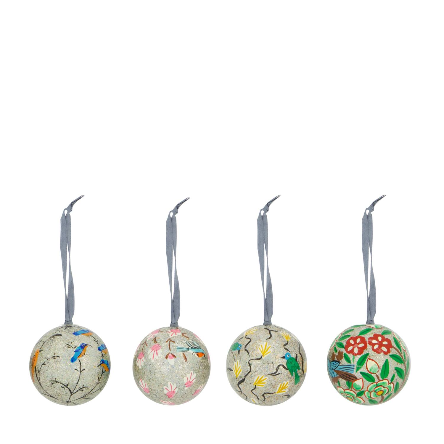 Bauble paper mache with hanger 7x7x7cm A/4 FSC Recycled 100%
