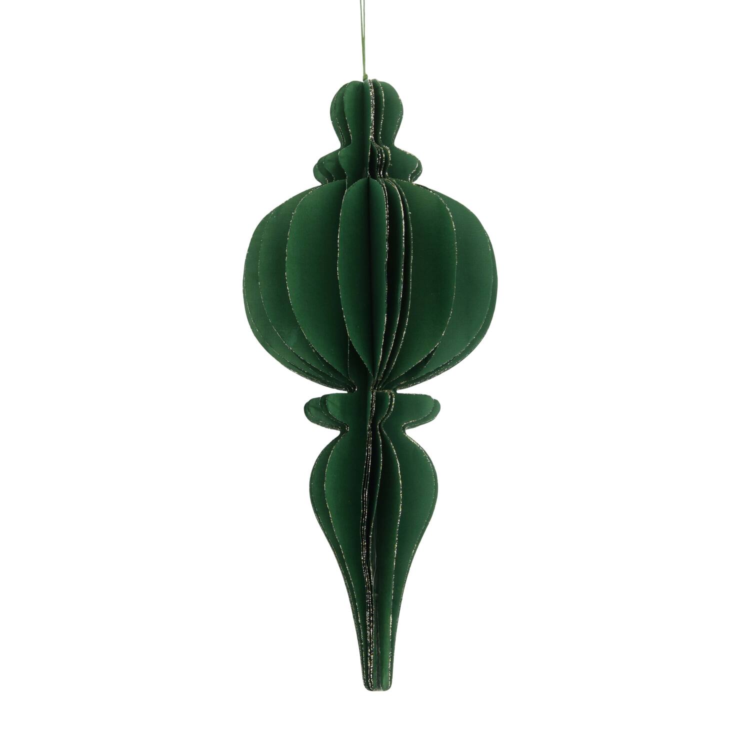 Hanger paper with glitter 15x15x38cm FSC Mix 100% - Green