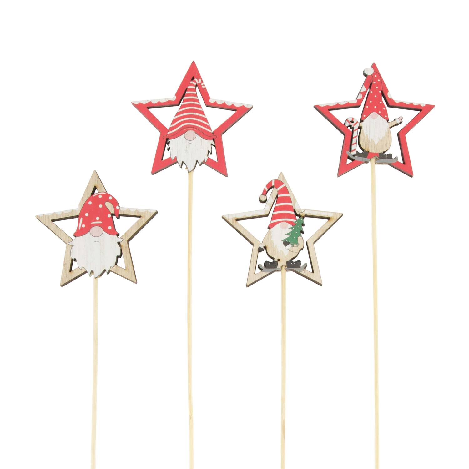 Star gnome plywood on stick 7.5x0.5x48cm 4pc FSC 100%