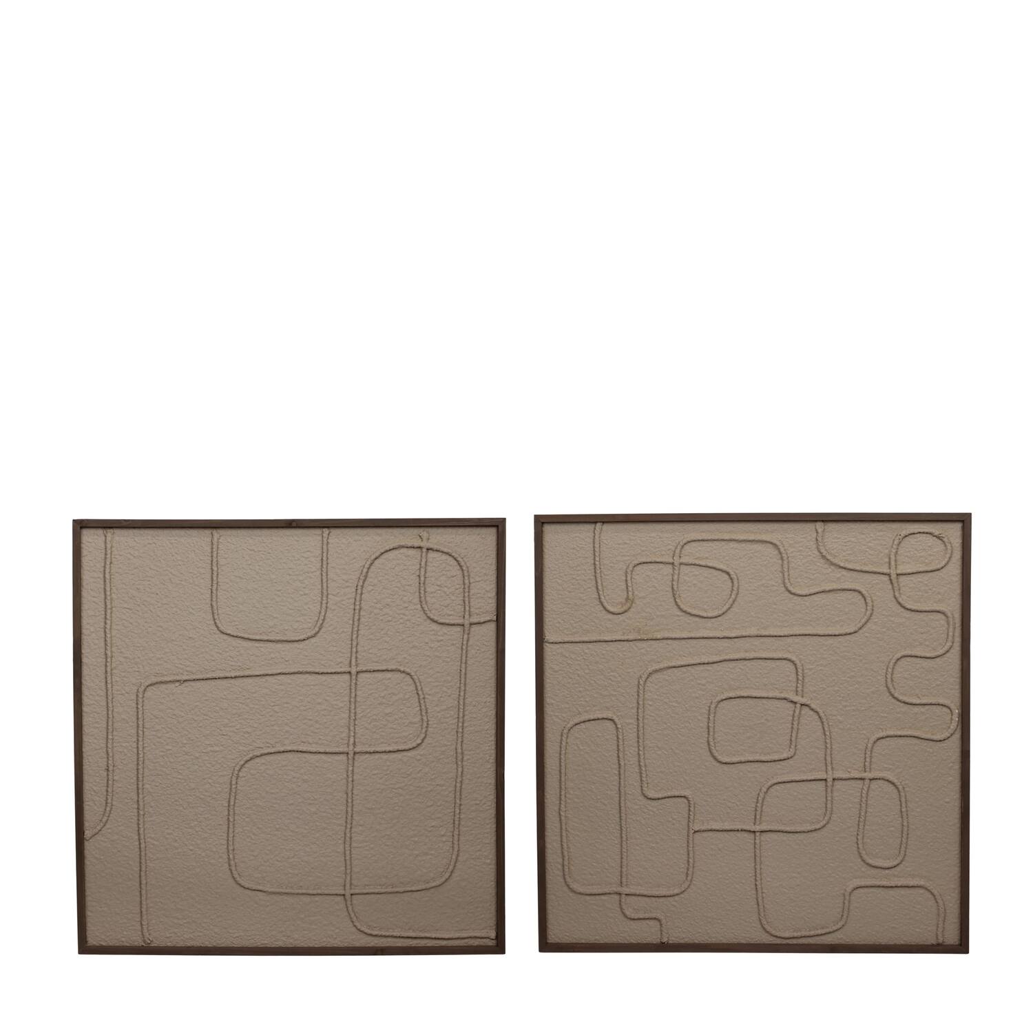Wall art mdf 58x2.5x58cm  FSC 100% - Cream