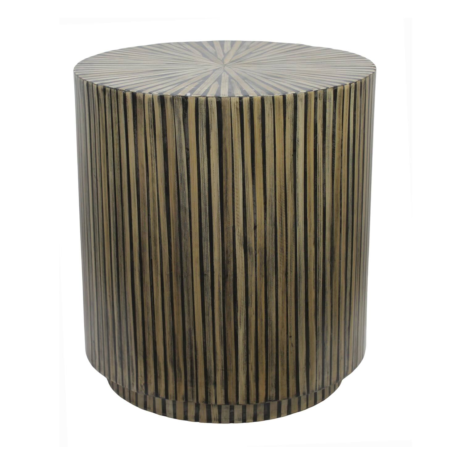 Table round bamboo / mdf 47x47x52cm S/2 FSC 100%