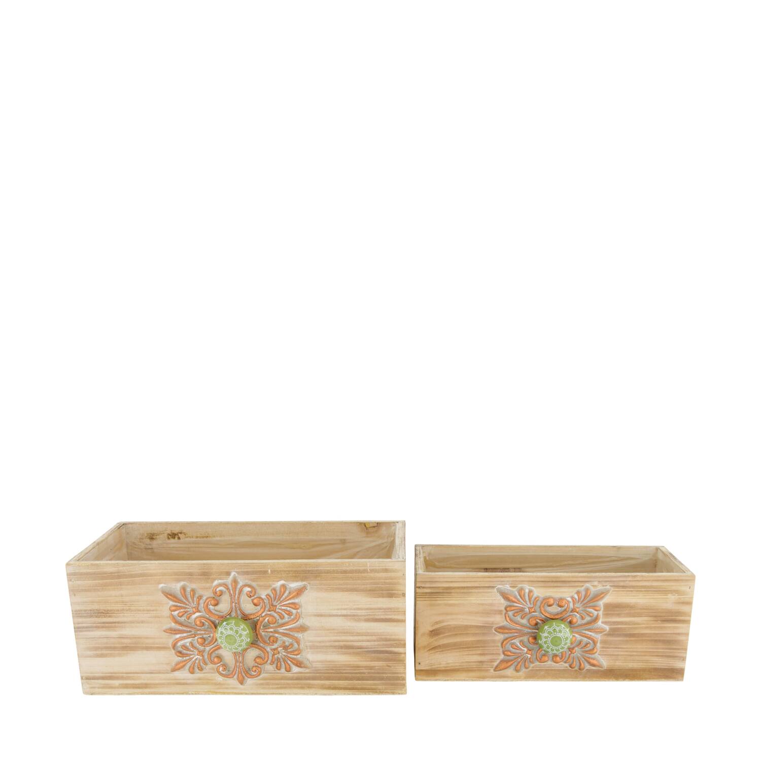 Planter plywood with plastic 28x16.5x12cm S2 FSC 100% - Natural