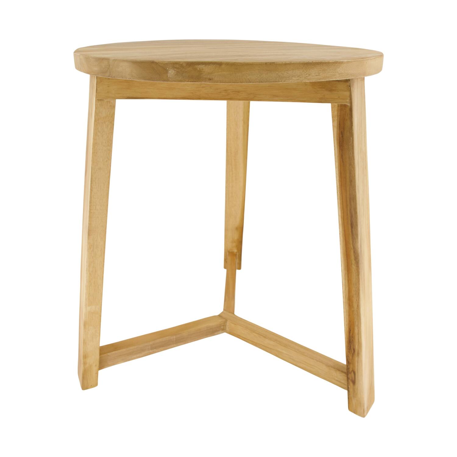 Stool round teak wood 38x38x48cm FSC Recycled 100% - Natural