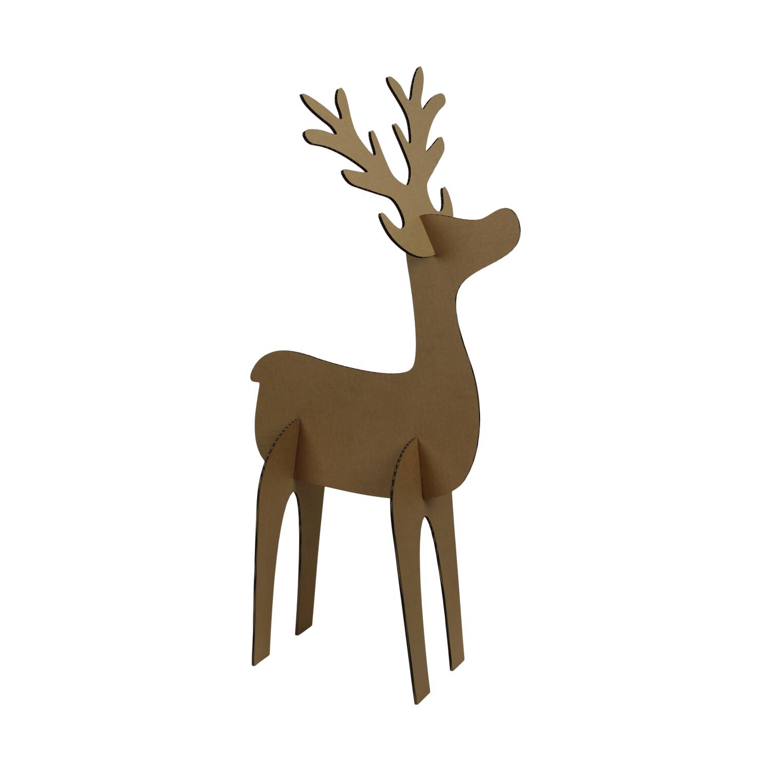 Reindeer carton board 39x37x78cm KD FSC Mix 100%