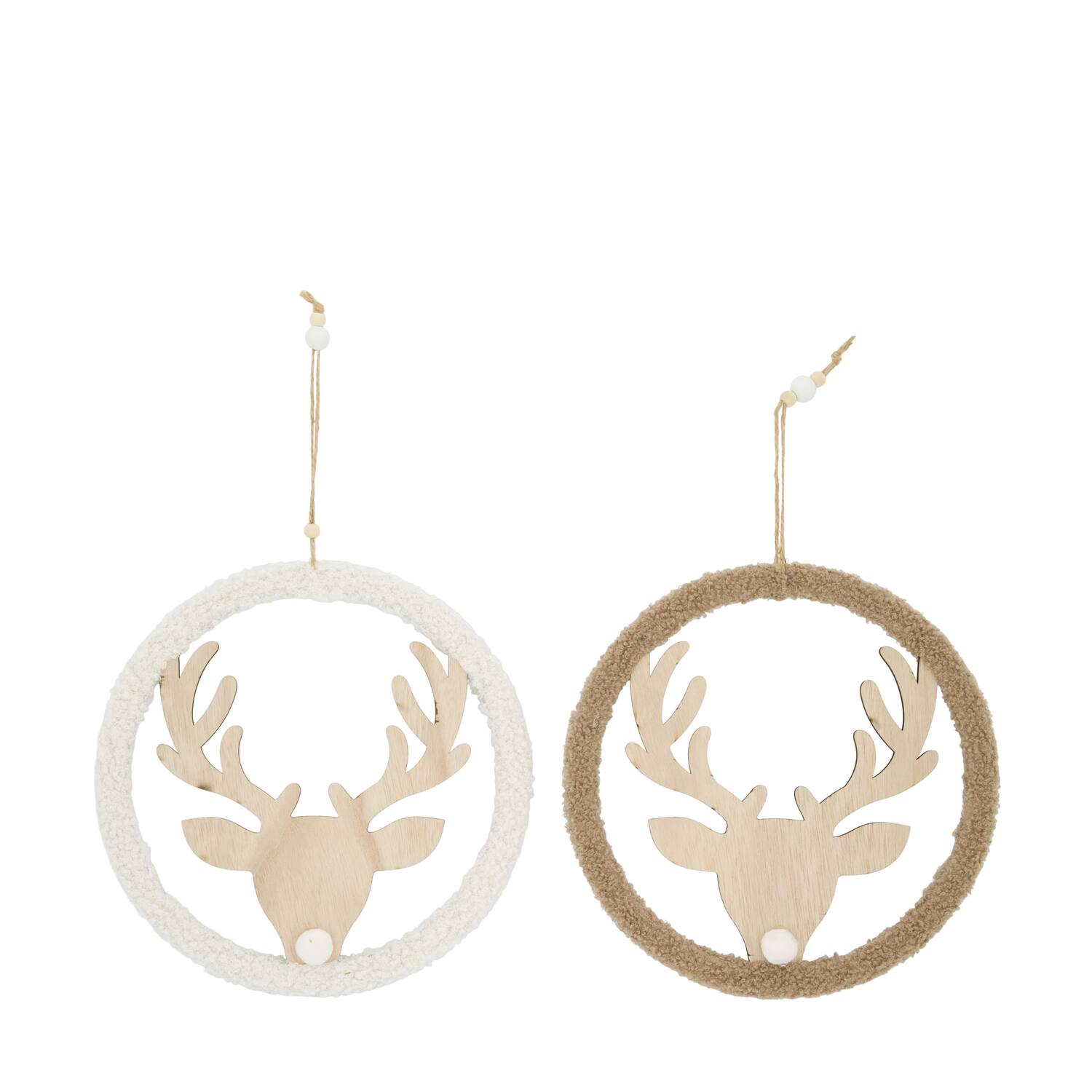 Hanger reindeer teddy plywood 27x27x1cm C/2 FSC 100%