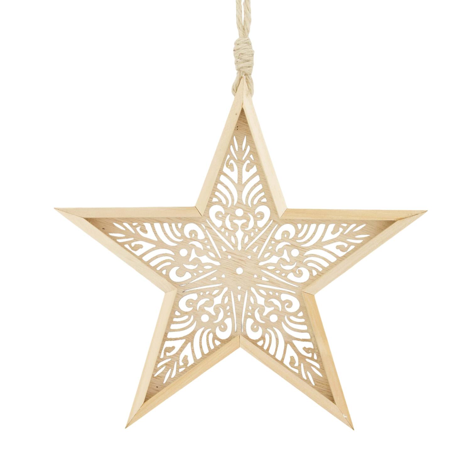 Hanger star mdf 19.5x2.5x18.5cm FSC 100%