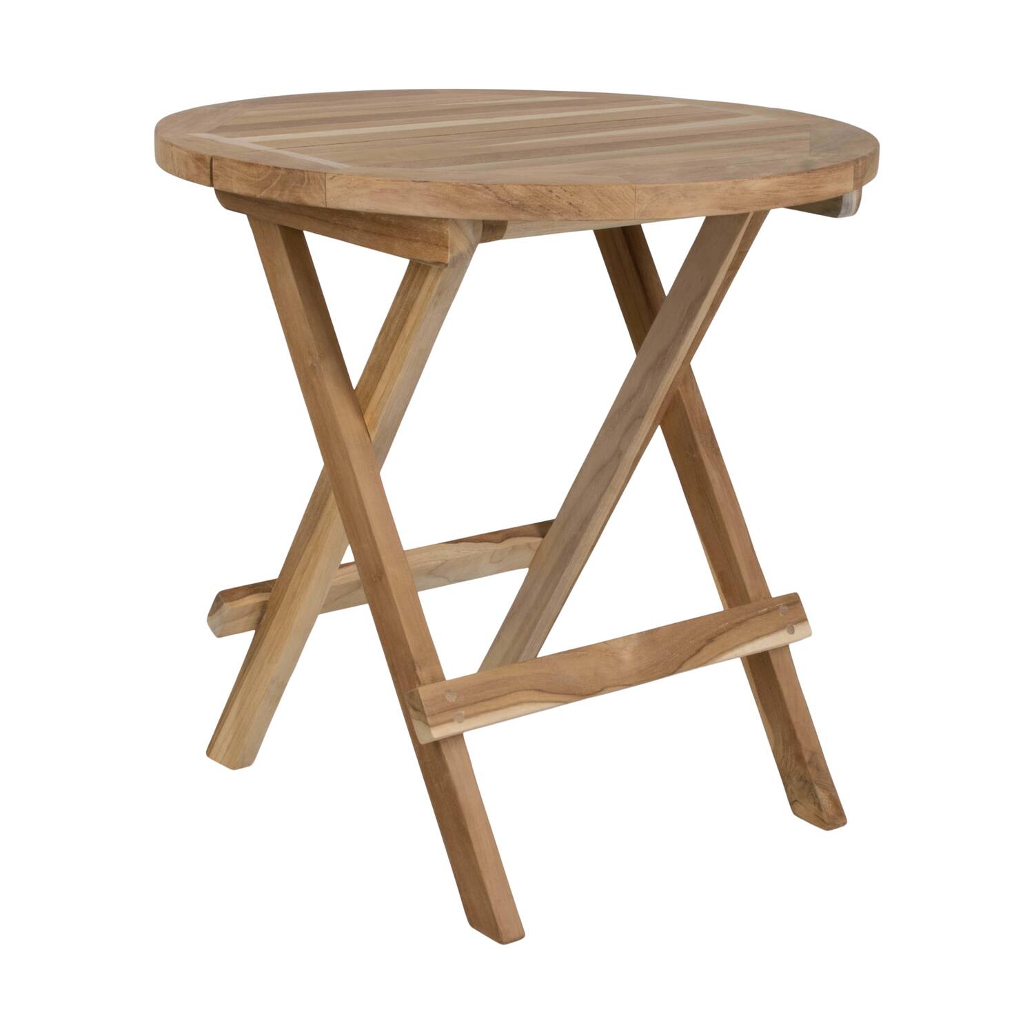 Table round teak wood 50x50x50cm KD FSC Recycled 100% - Natural