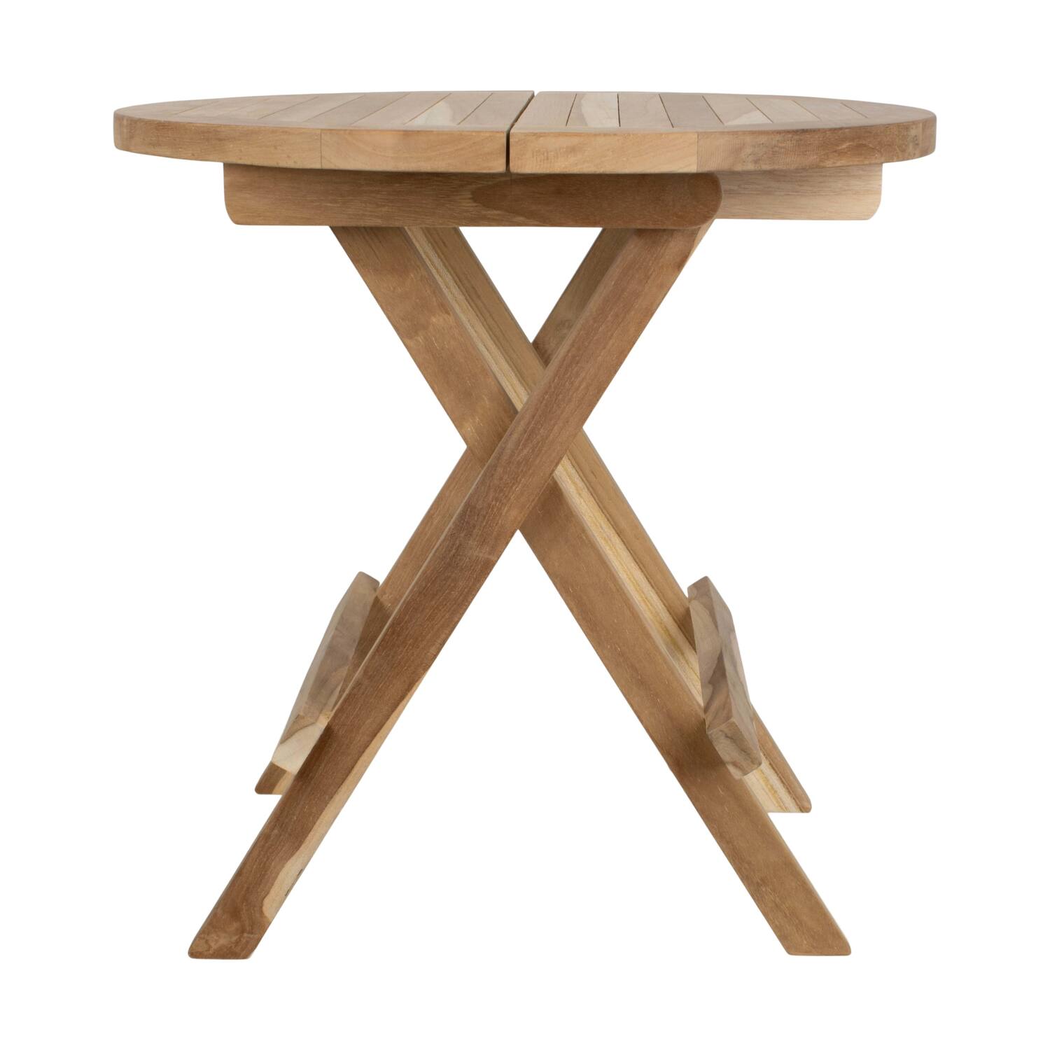 Table round teak wood 50x50x50cm KD FSC Recycled 100% - Natural