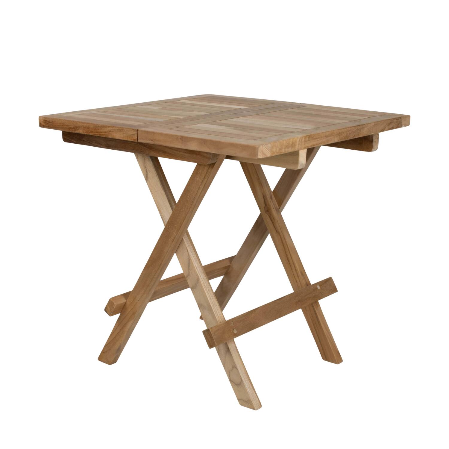 Table square teak wood 51x50x50cm KD FSC Recycled 100% - Natural