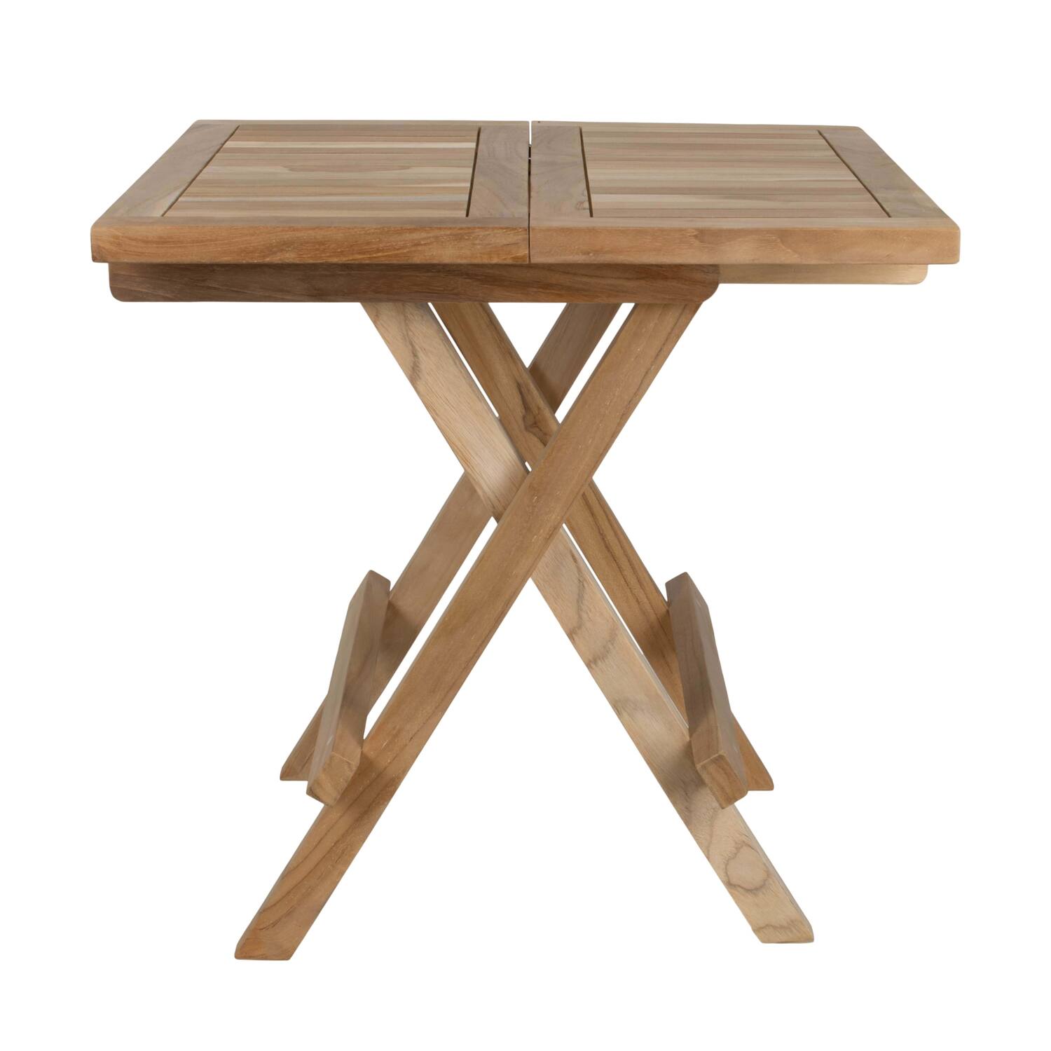Table square teak wood 51x50x50cm KD FSC Recycled 100% - Natural