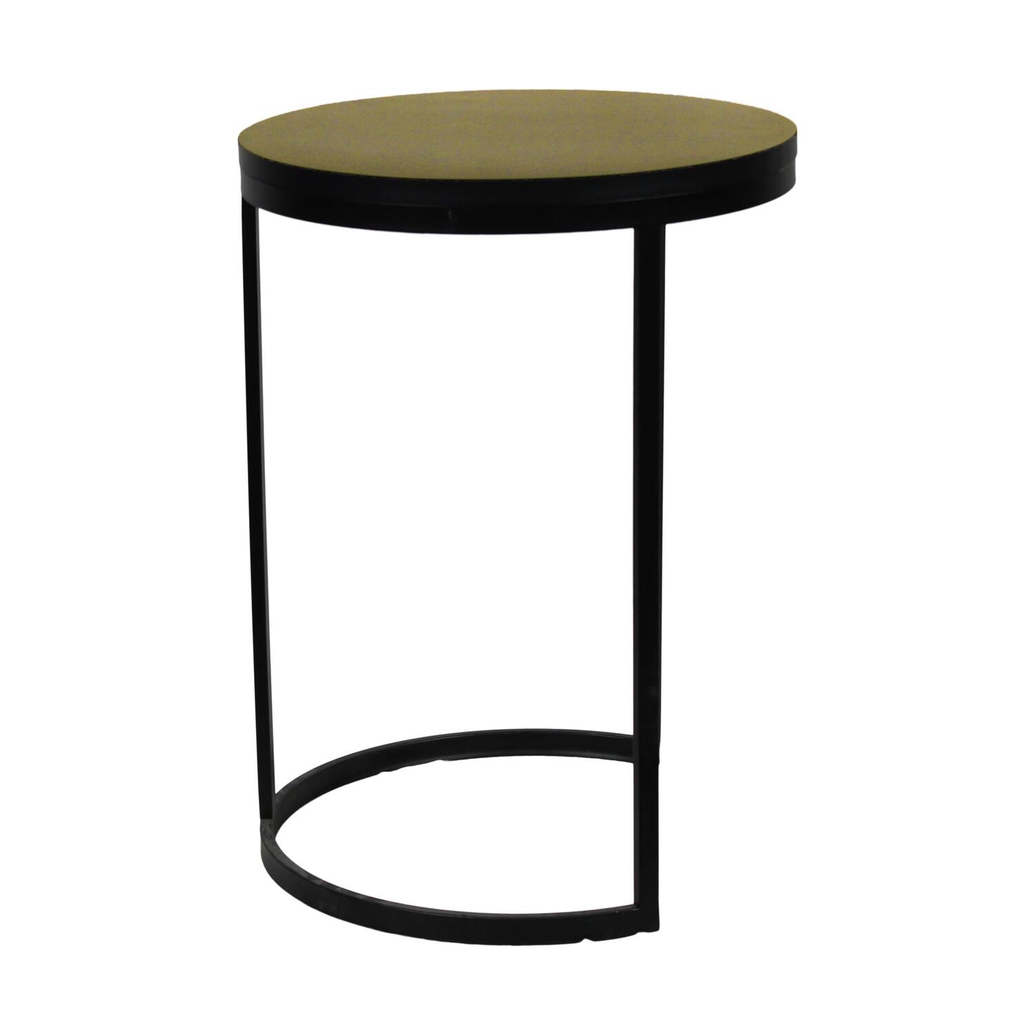 Table round metal  mdf 38x38x52cm  FSC 100% - Black