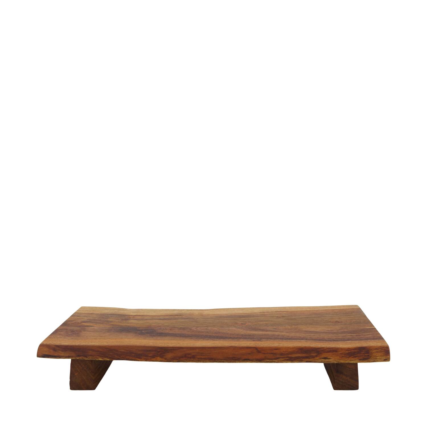 Plate rectangular acacia wood on feet 36x21x5cm FSC 100% - Natural