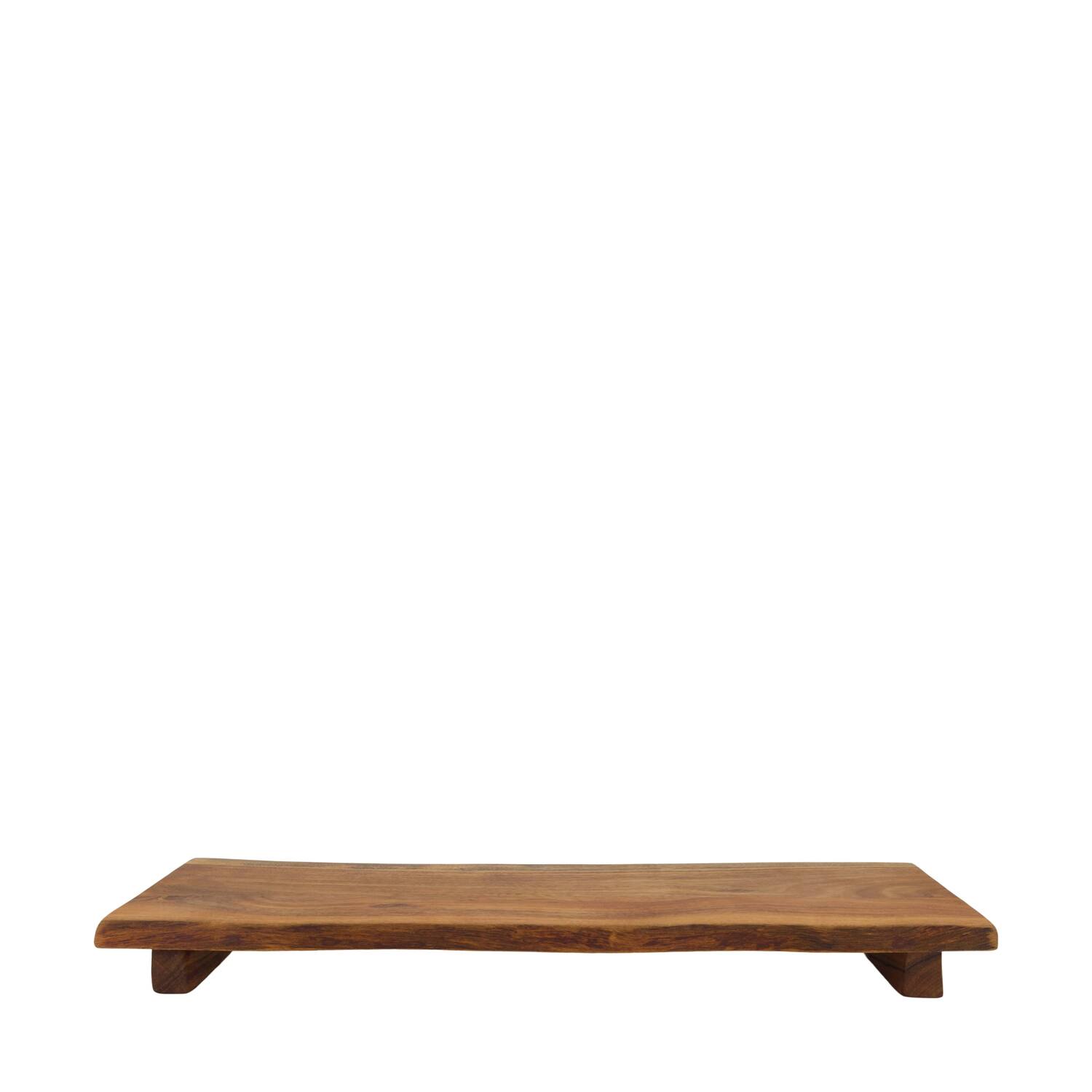 Plate rectangular acacia wood on feet 56x21x5cm FSC 100% - Natural