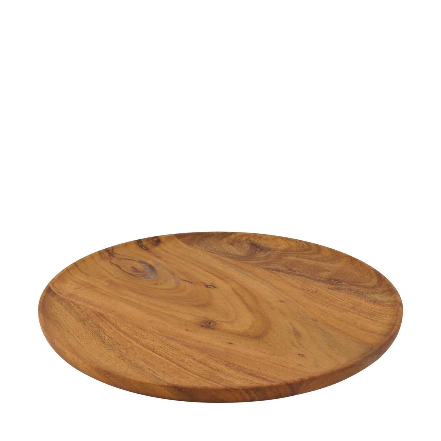 Plate round acacia wood 32x32x1.5cm FSC 100% - Natural
