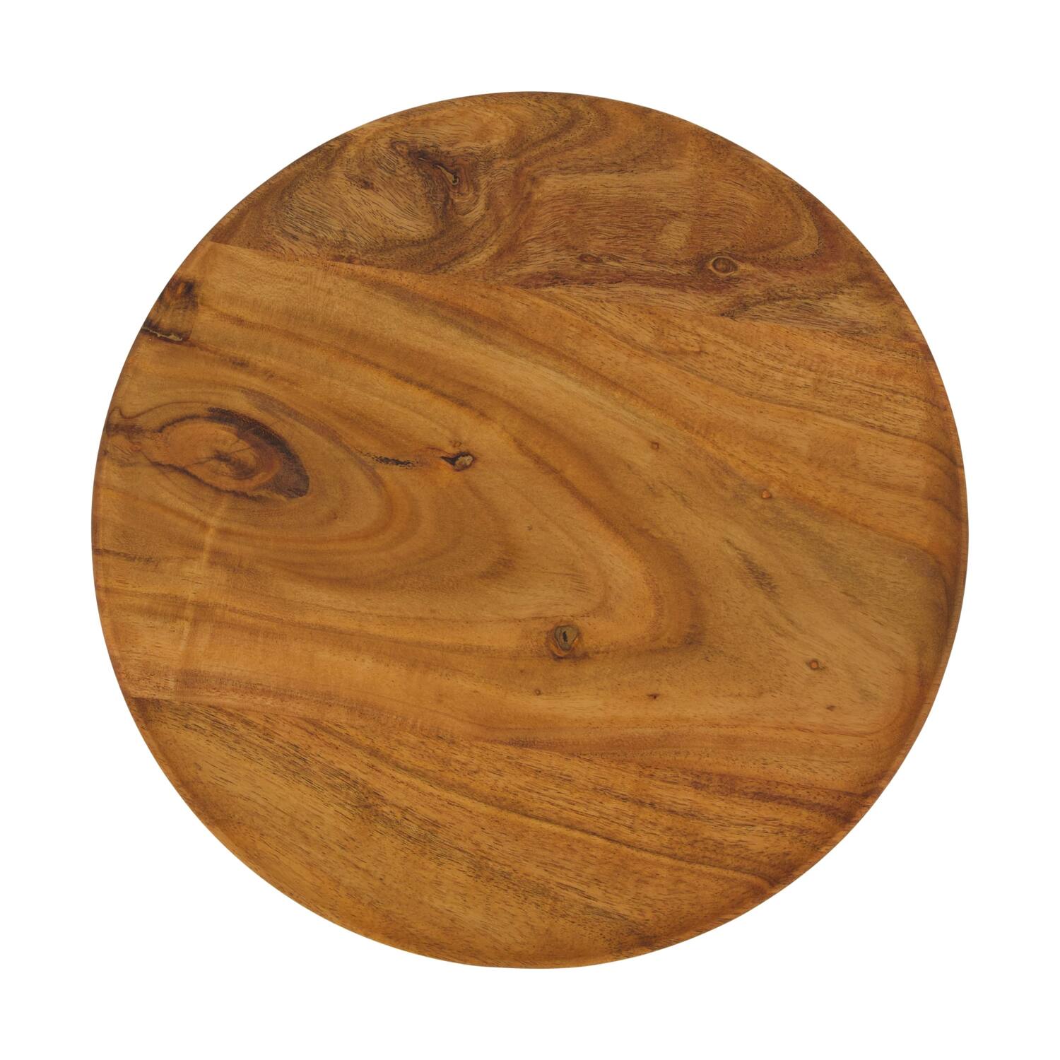 Plate round acacia wood 32x32x1.5cm FSC 100% - Natural